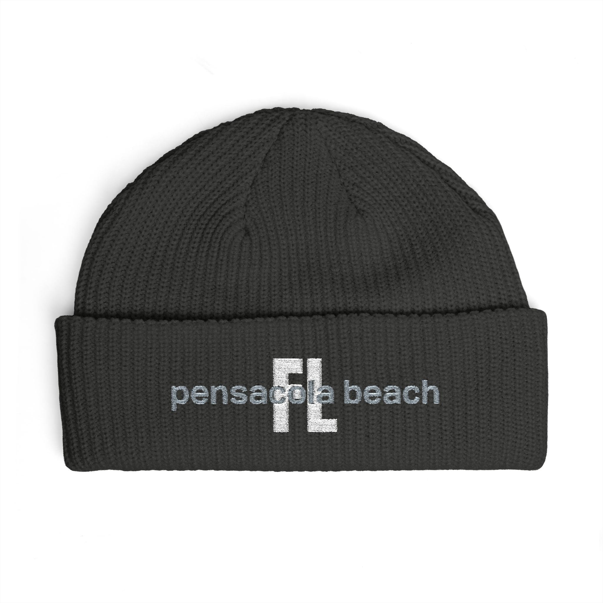 935 - Pensacola Beach Cuff Beanie Embroidered Streetwear Knit Cap