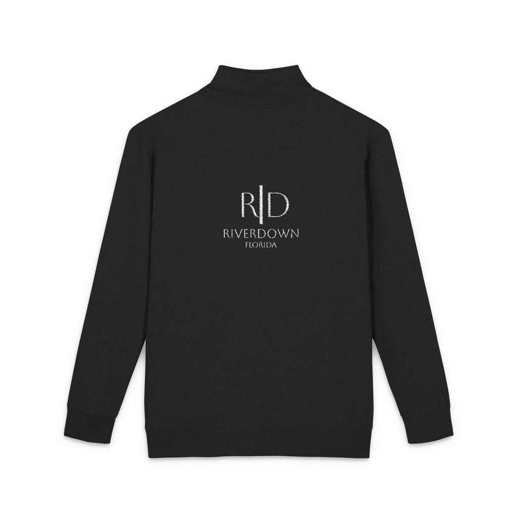 5 - Fleece Pullover Embroidered RD Logo – Quarter‑Zip Casual Sweatshirt