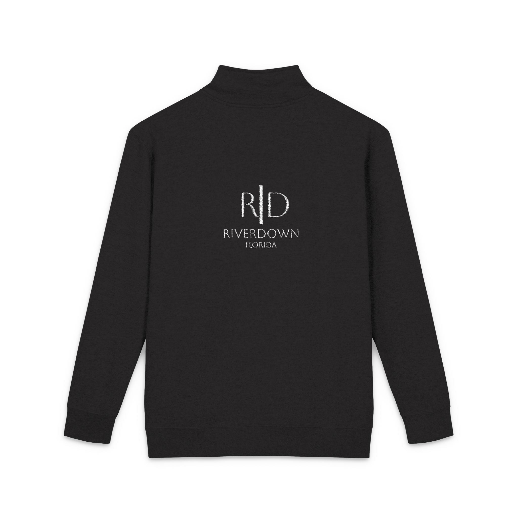 5 - Fleece Pullover Embroidered RD Logo – Quarter‑Zip Casual Sweatshirt