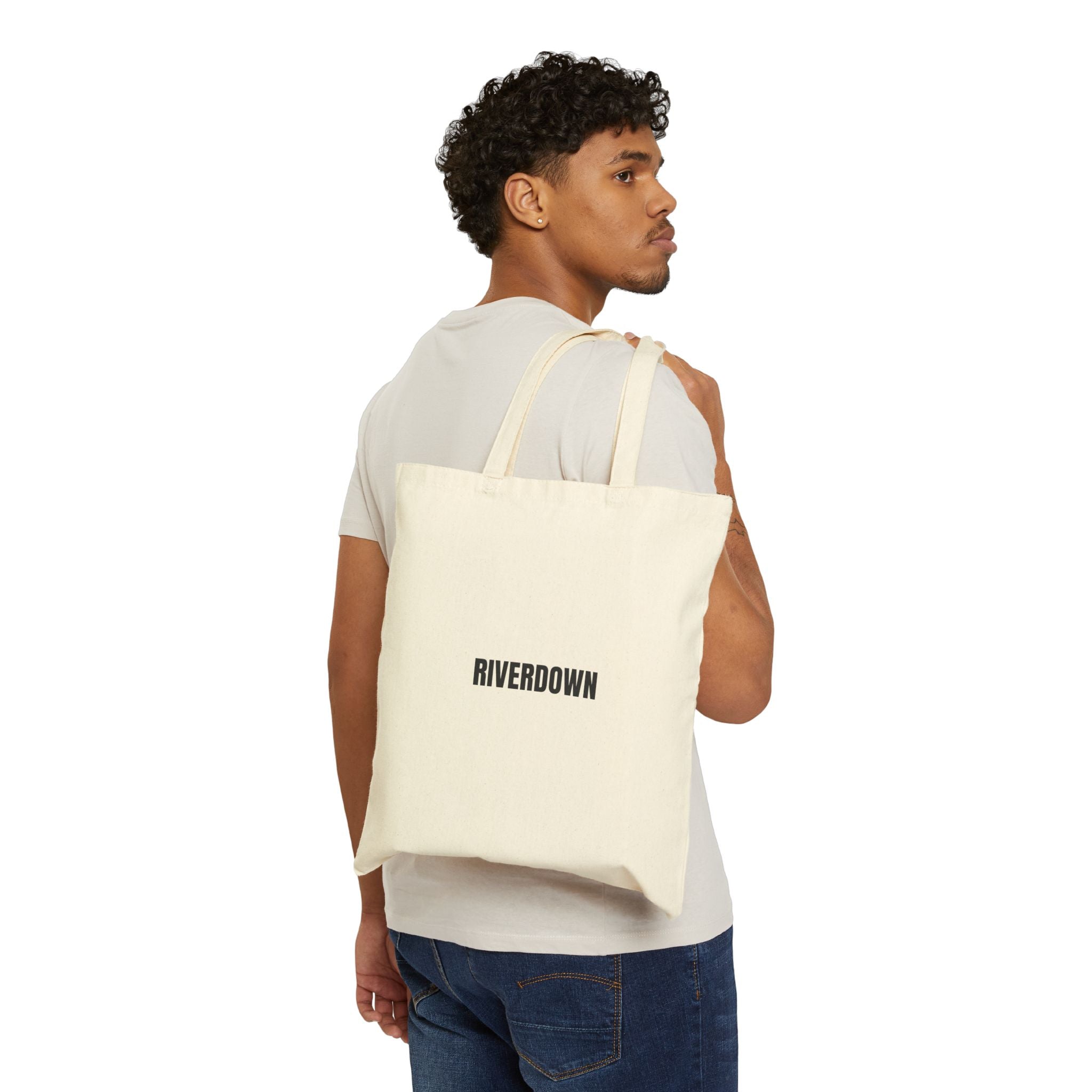 925 - Canvas Tote Bag — Minimal Monogram RD Eco Shopper