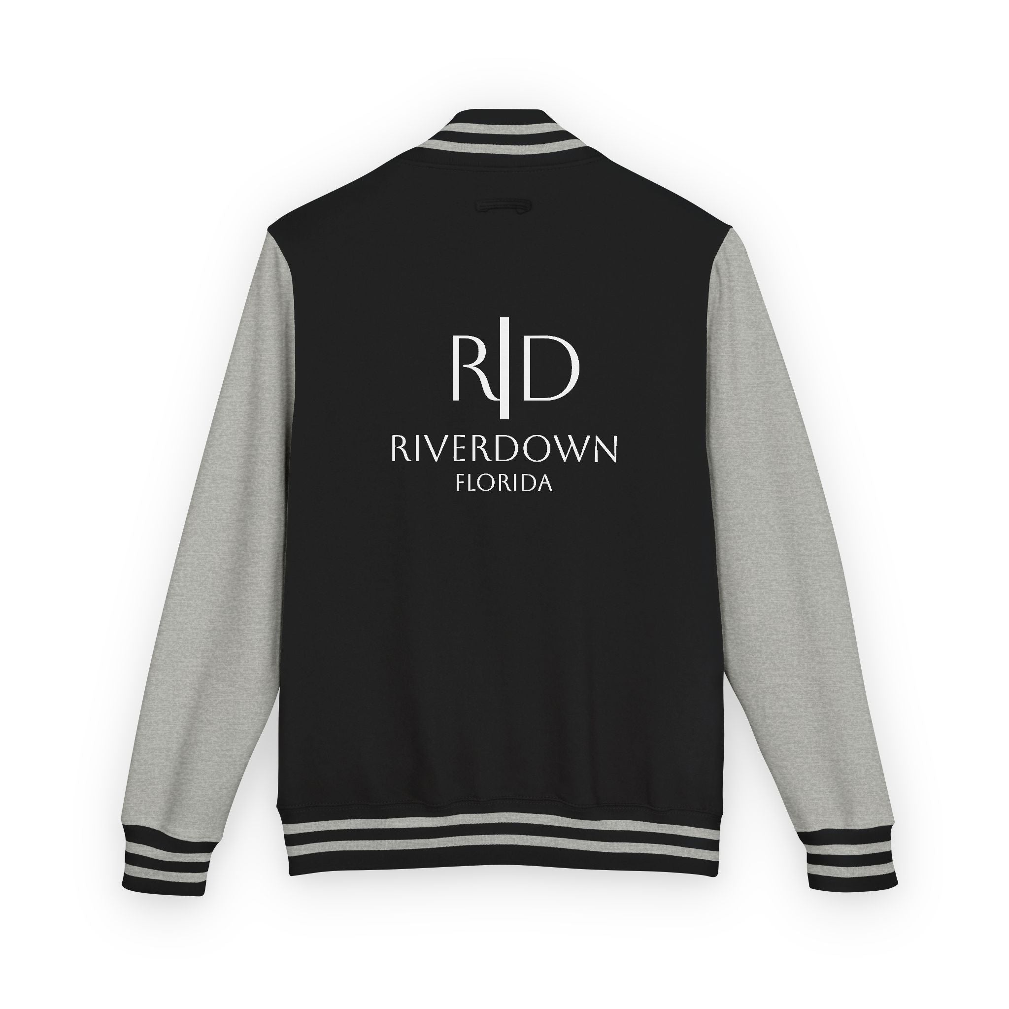 52 - Jacket Letterman - Classic Black & White Varsity Style with 'R|D' Chest Logo