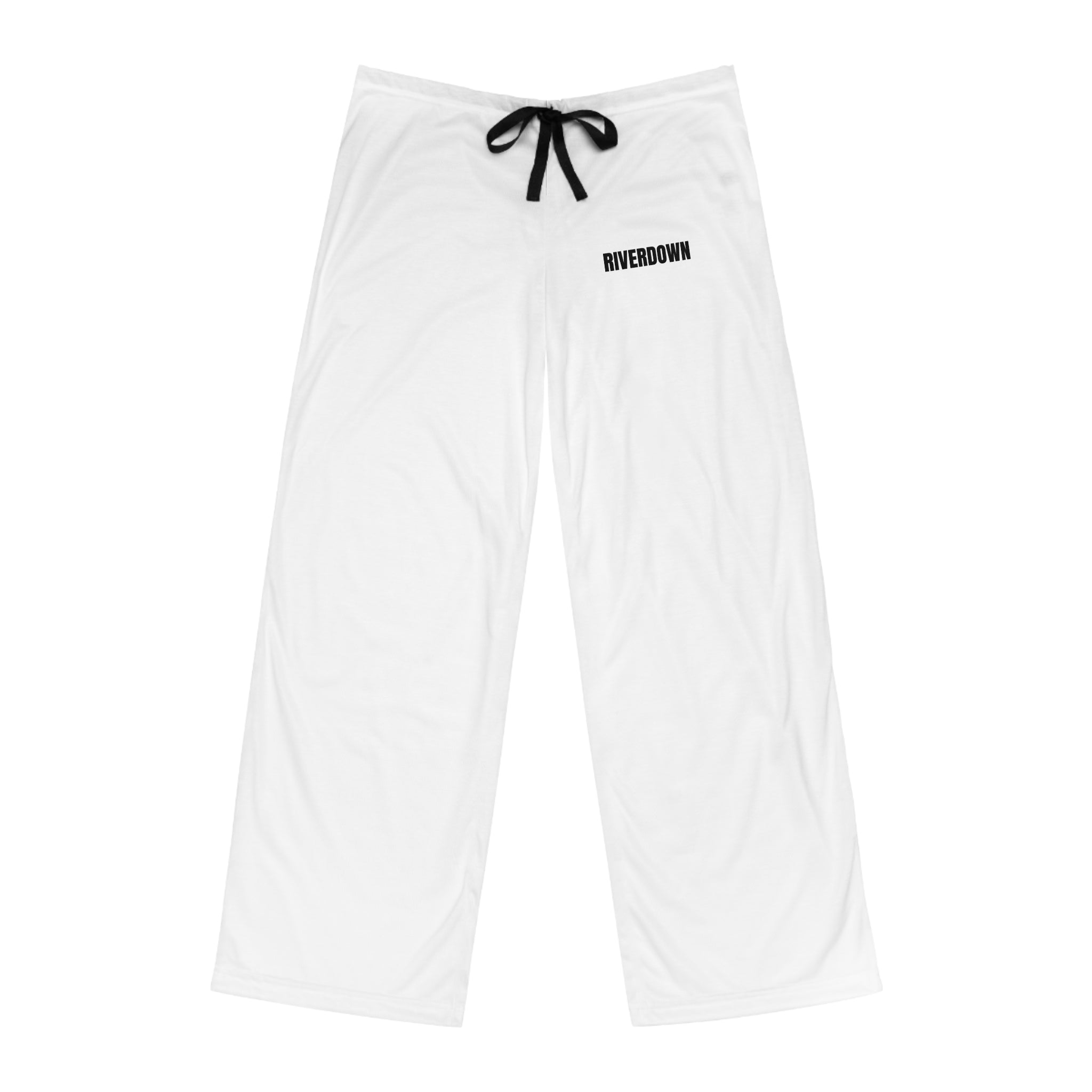 6 - Pants Pajamas Monogram White Men’s Pajama Pants — Relaxed Lounge Sleepwear with ‘R/D’ Pocket Print