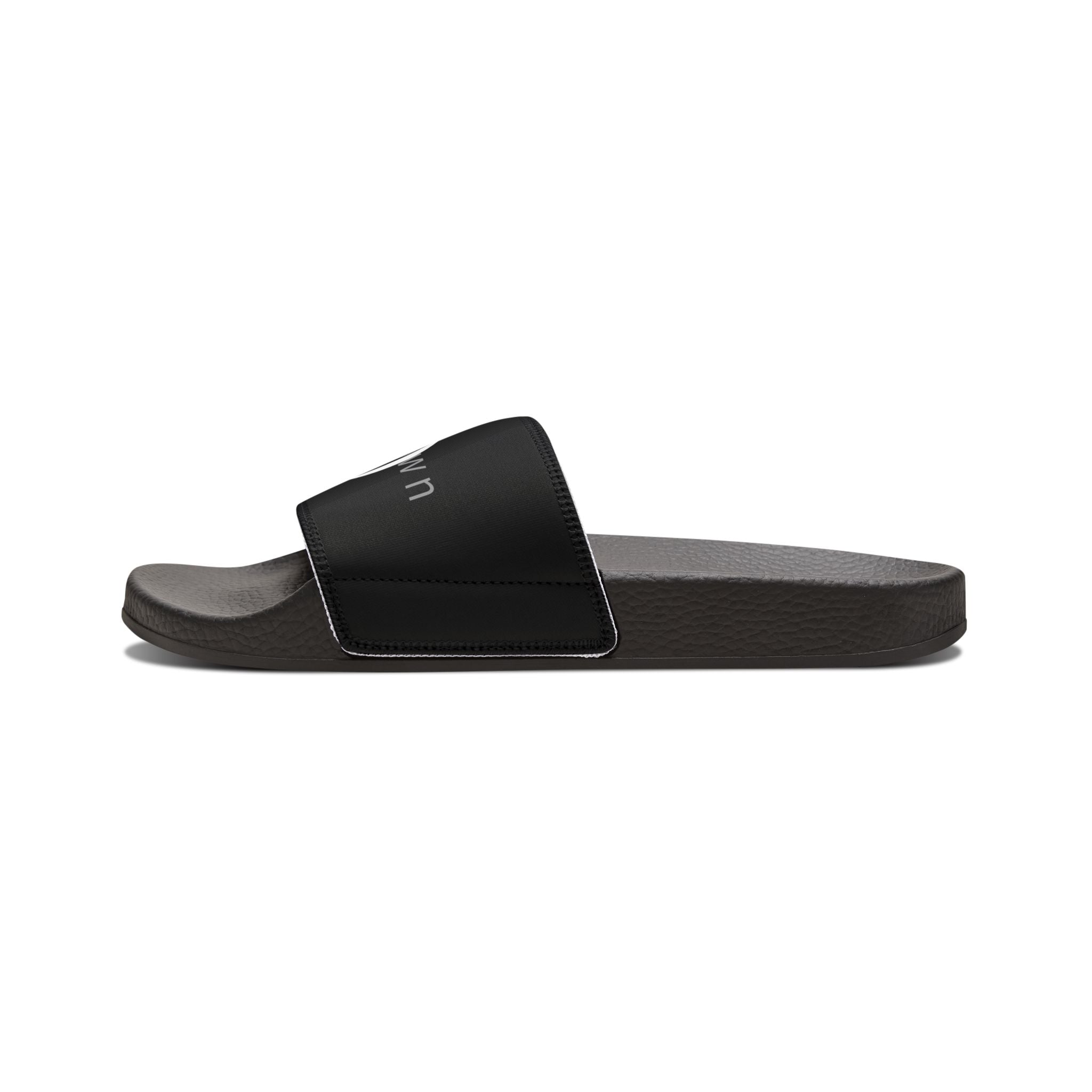 81 - Women's Removable-Strap Sandals – Black Slide Sandals with Interchangeable Strap