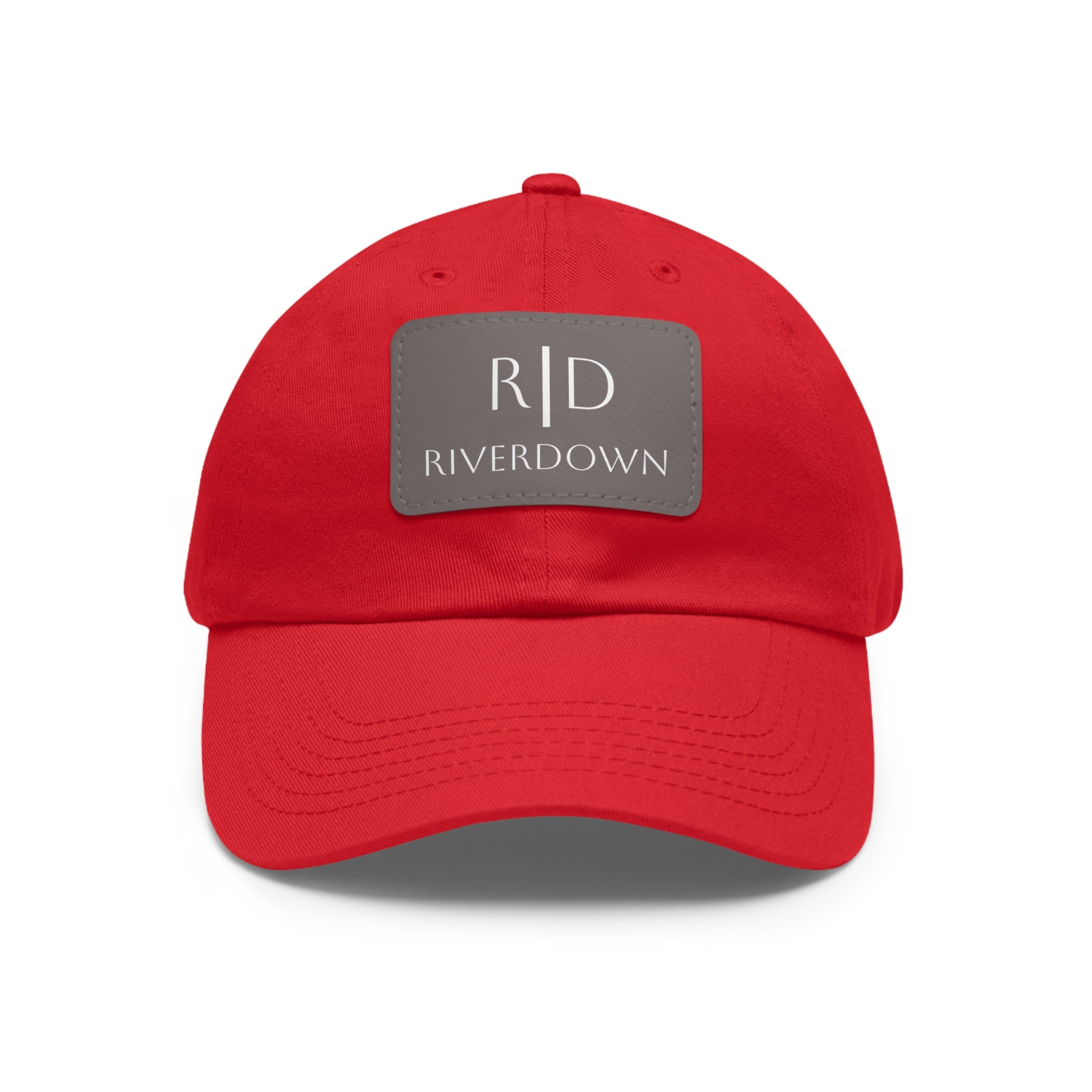 92 - Dad Hat with Leather Patch Multi Color (Rectangle)