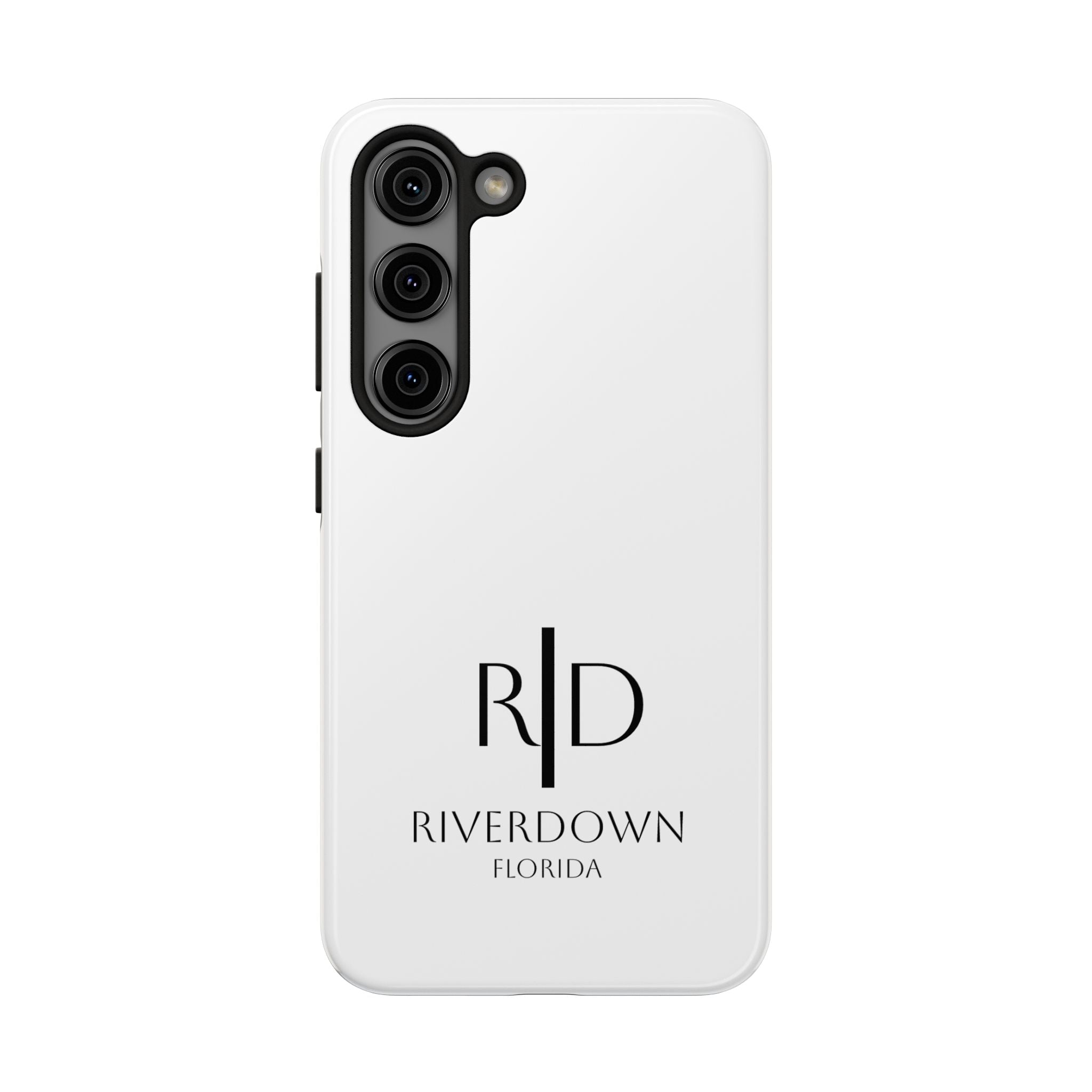 924 - Phone Case White Cap — Durable Protective Phone Cover with Monogram Logo