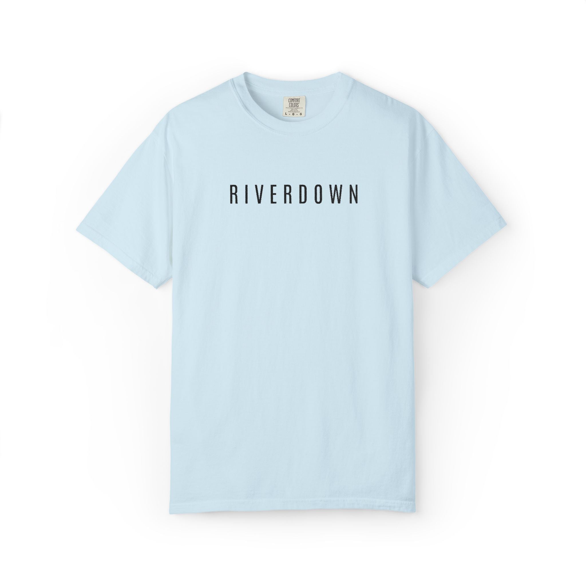 102 - Embroidered RIVERDOWN T-Shirt — Soft Garment-Dyed Casual Tee