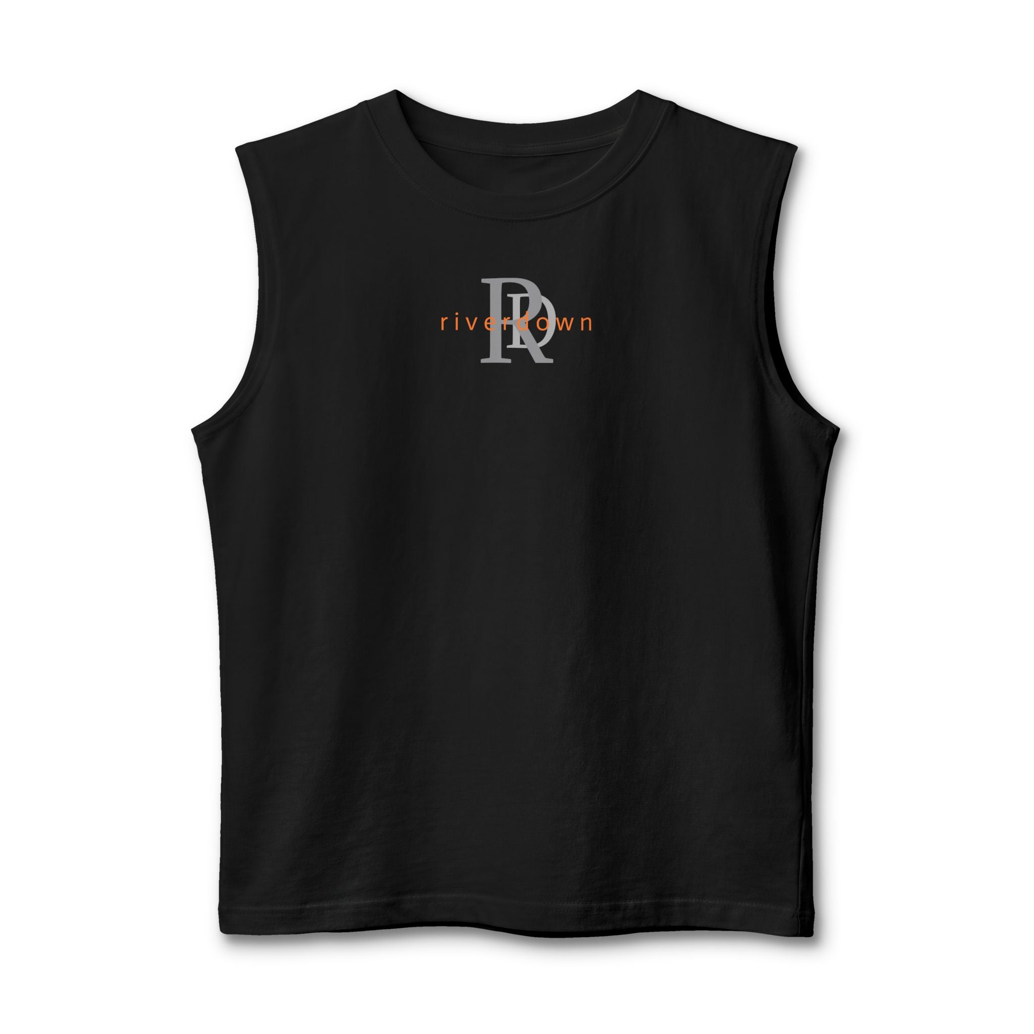 14 - Tank Top Multi Colors Minimalist RD Muscle Tank — Slim Fit Black Sleeveless Tee