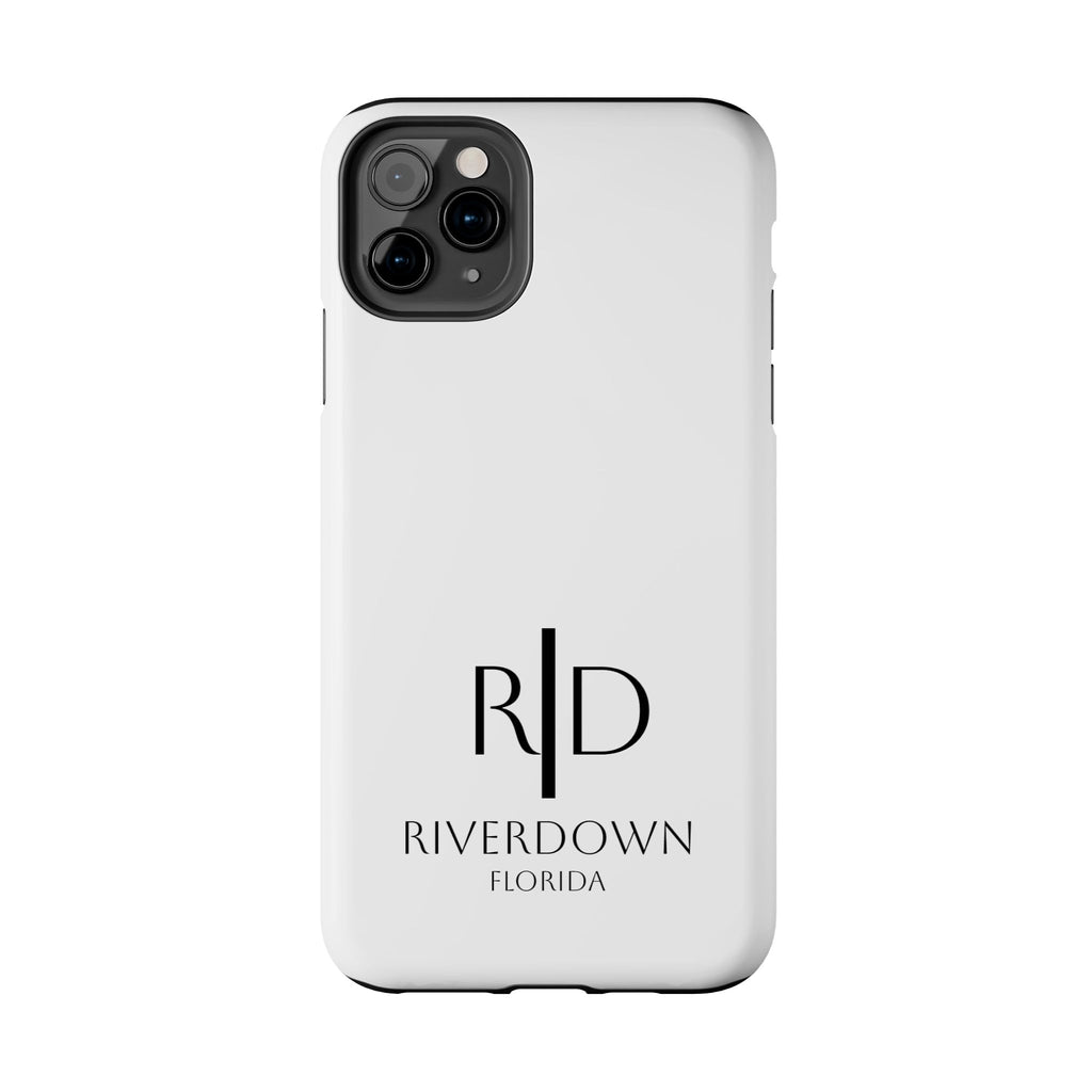 924 - Phone Case White Cap — Durable Protective Phone Cover with Monogram Logo