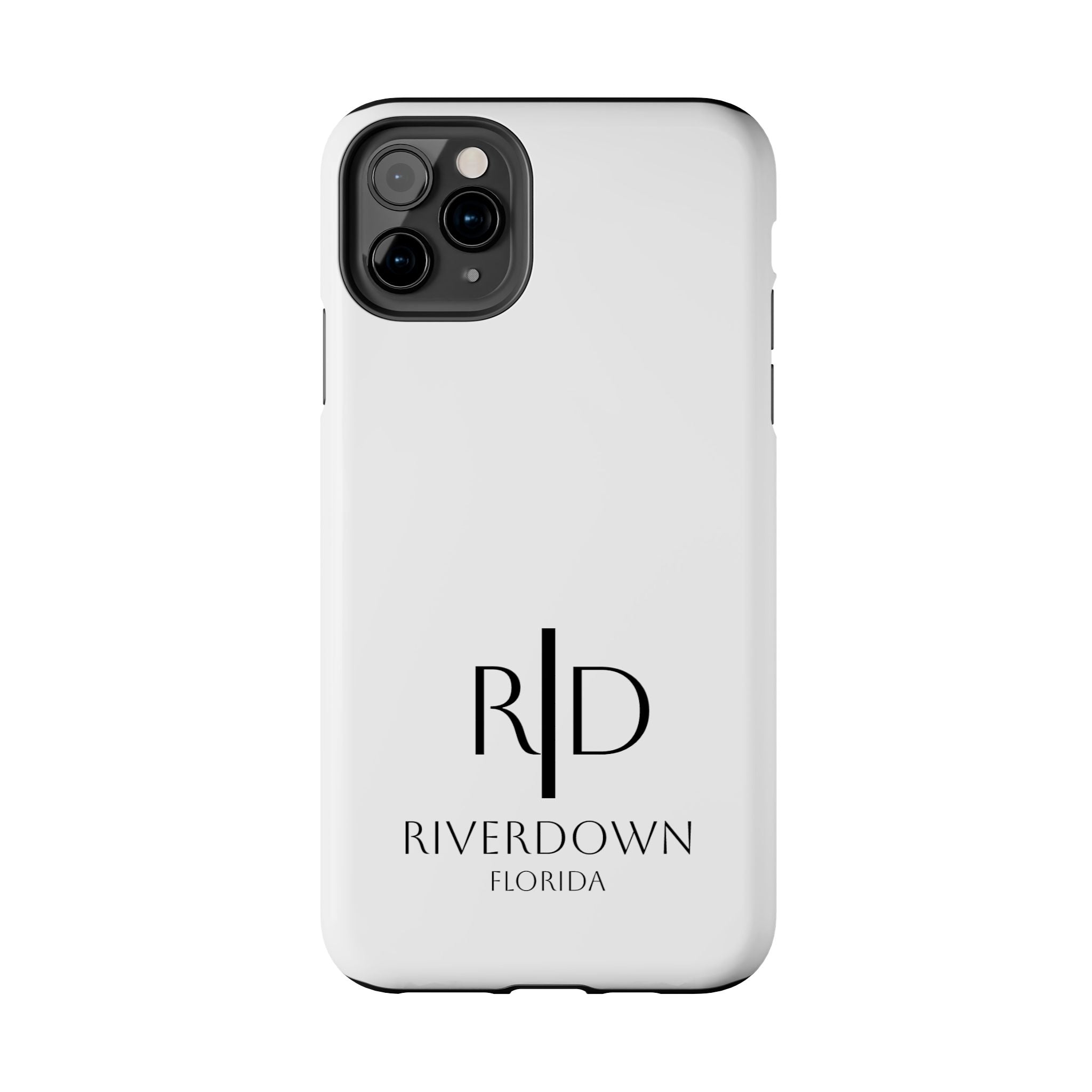 924 - Phone Case White Cap — Durable Protective Phone Cover with Monogram Logo