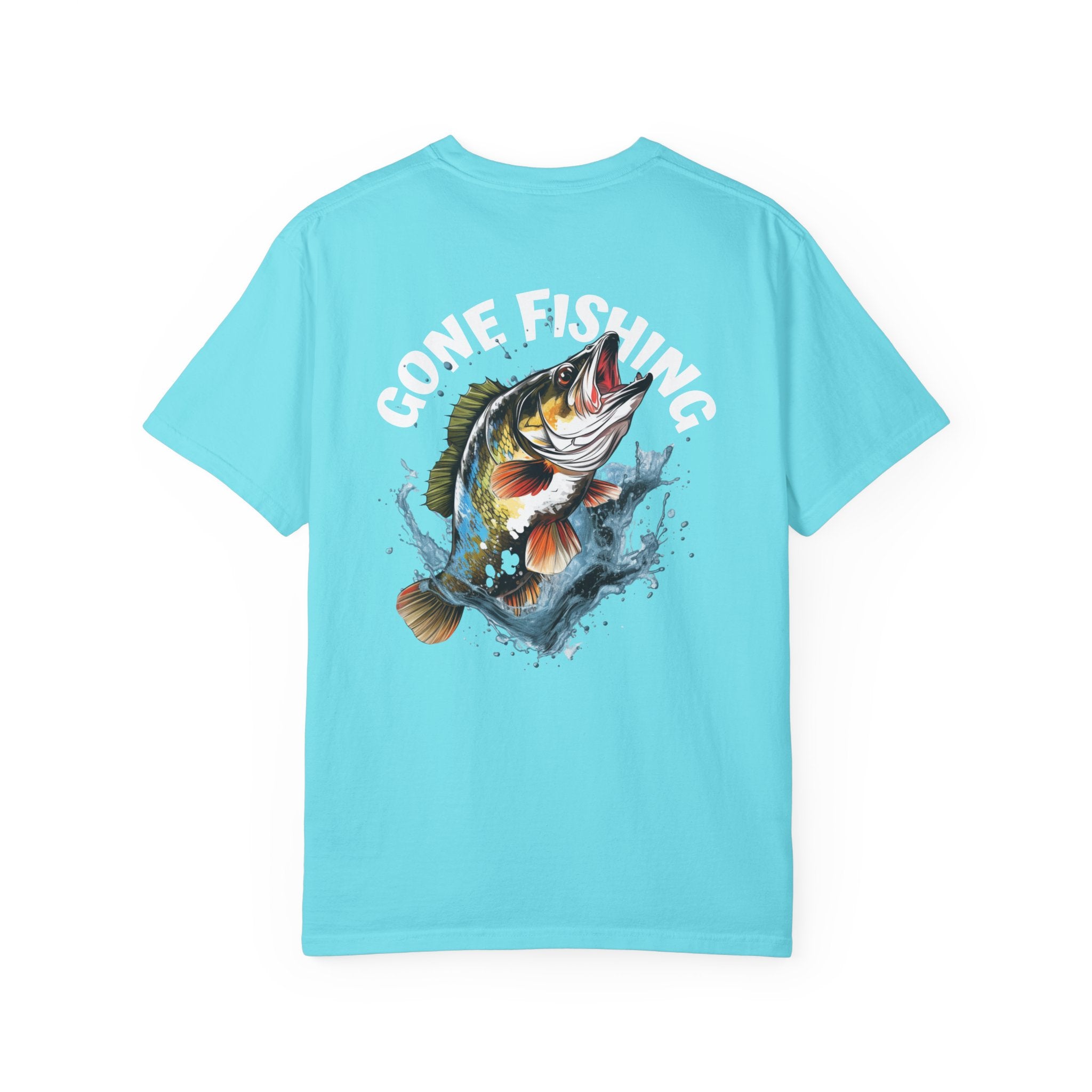 10 - Tee Multi Colors Gone Fishing -  Minimalist Initials T-Shirt