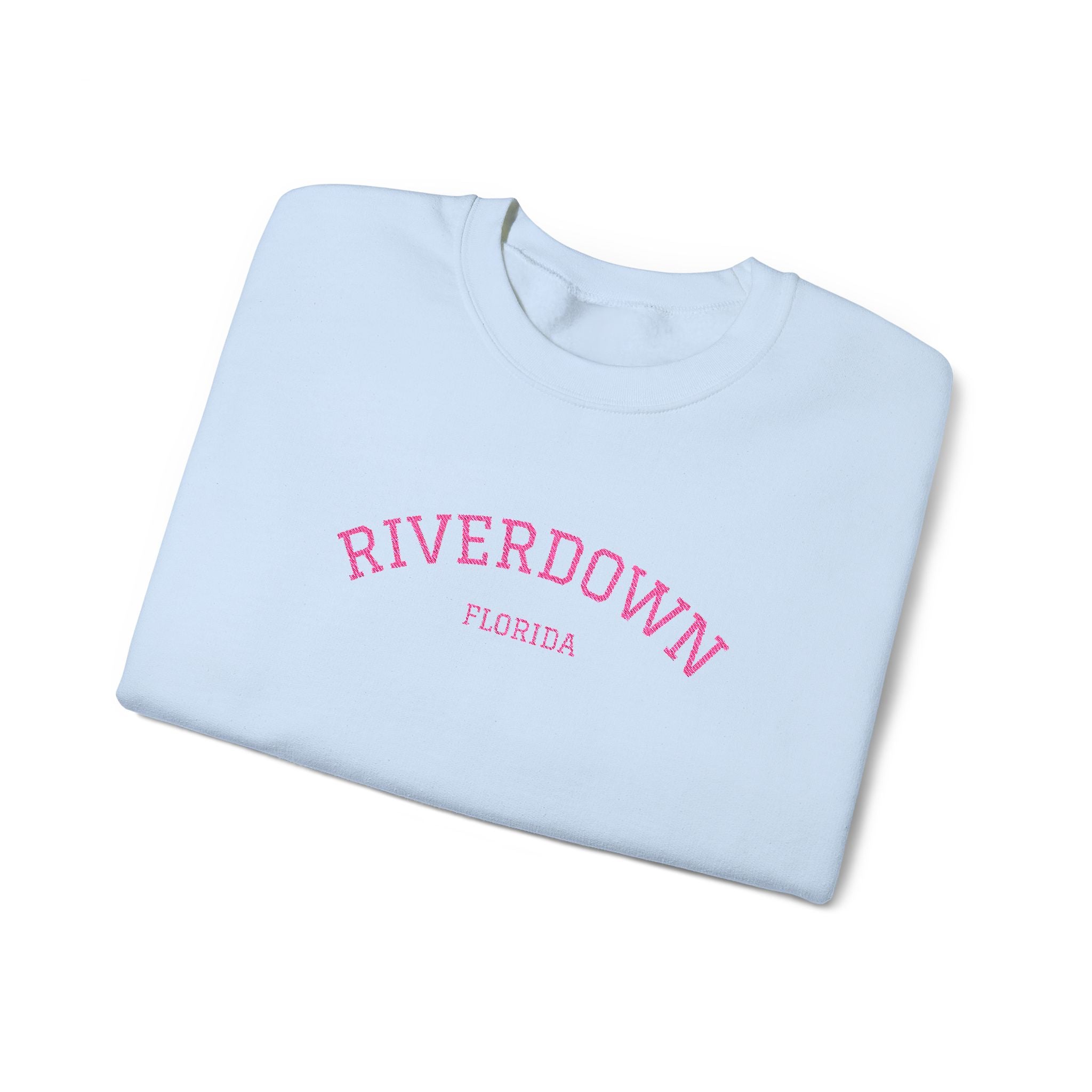 3 - Lettering in Pink Embroidered Unisex Heavy Blend™ Crewneck Sweatshirt