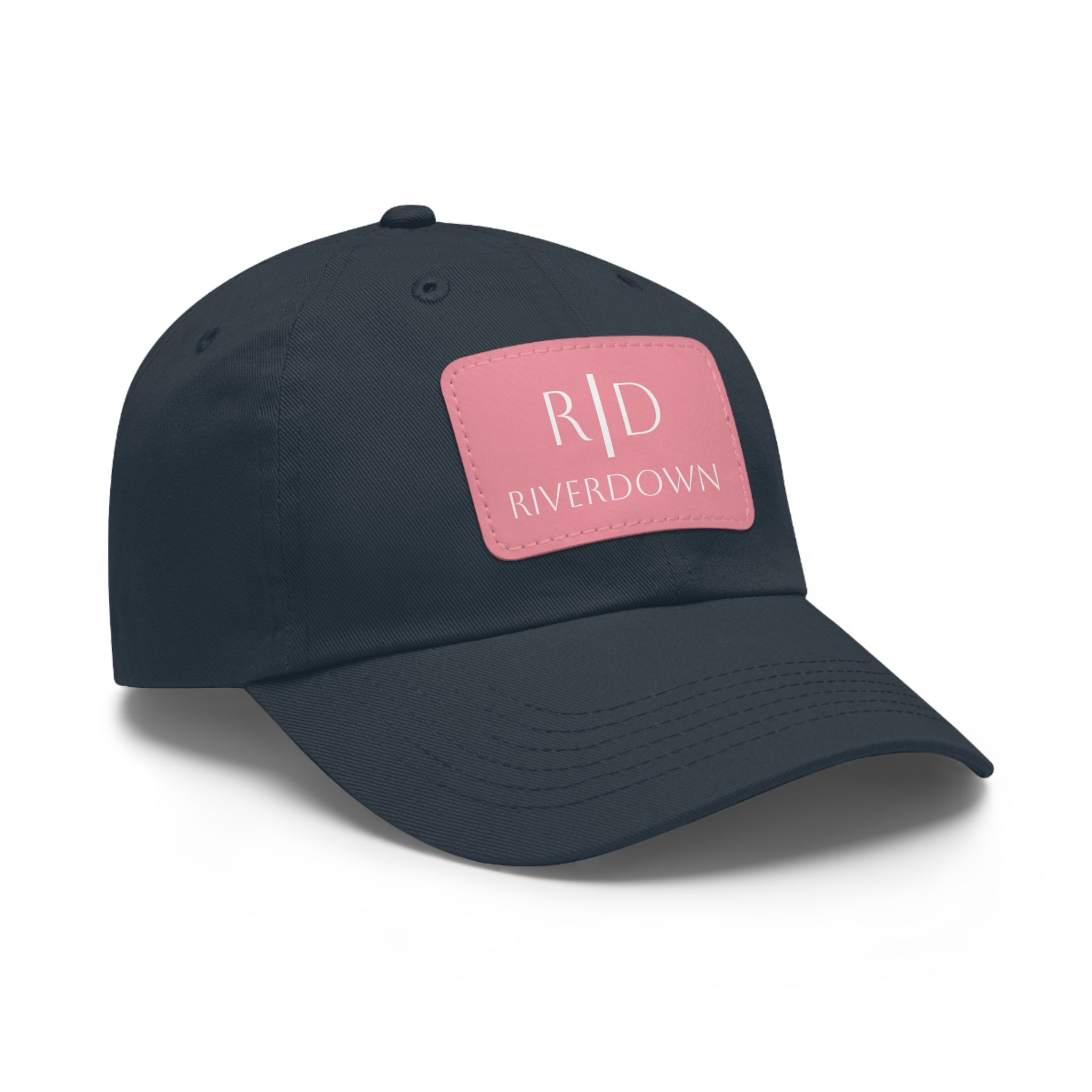 92 - Dad Hat with Leather Patch Multi Color (Rectangle)