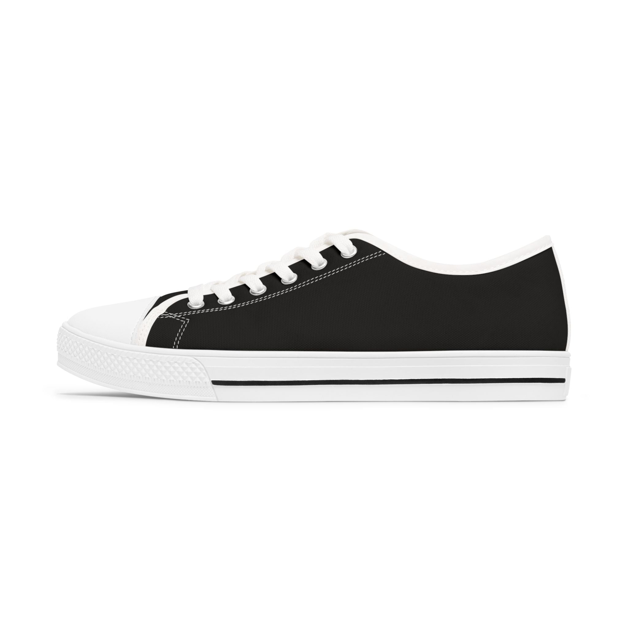 81 - Women’s Black Low Top Sneakers — Canvas Shoes