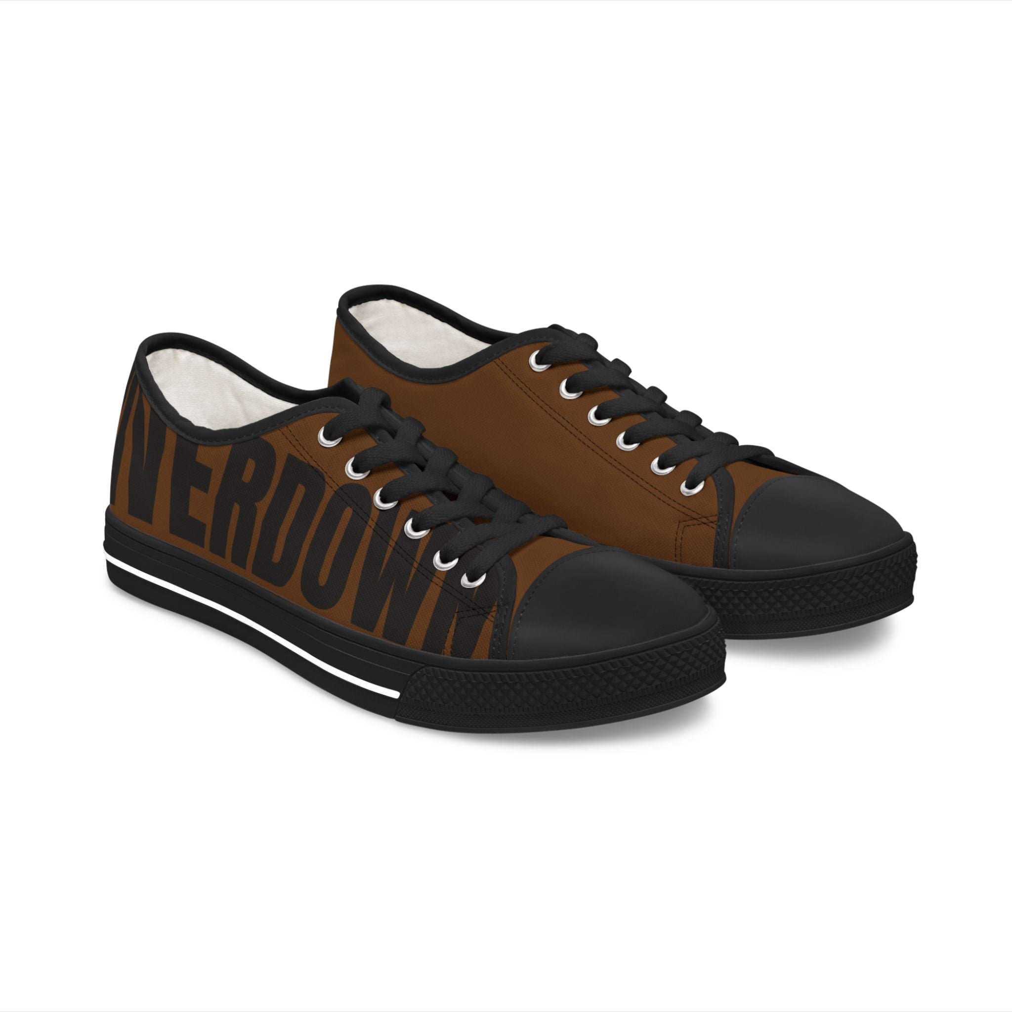 81 - Women’s Brown Low Top Sneakers — Canvas Shoes
