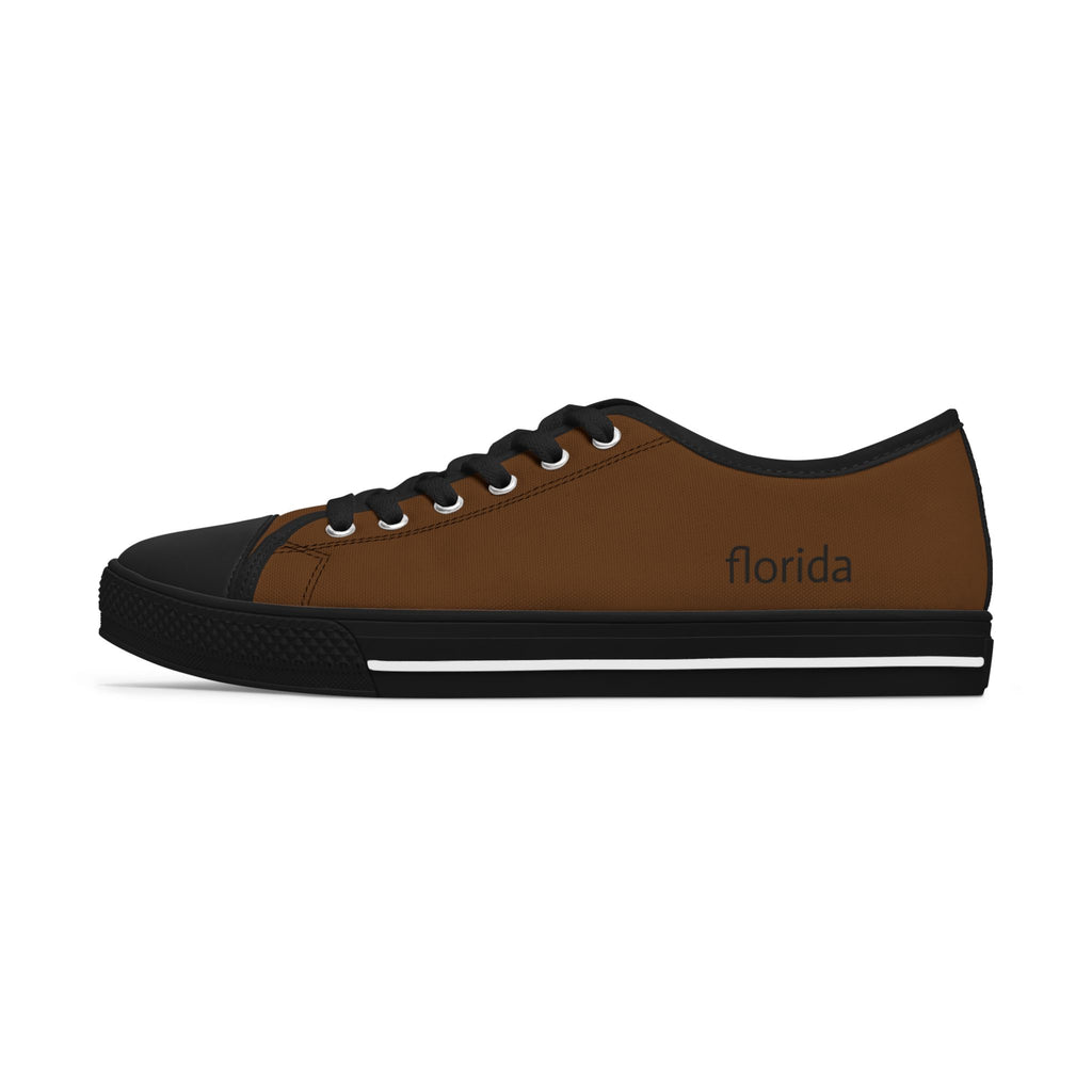 81 - Women's Sailing Anchor - Low Top Sneakers — Minimal White Canvas Shoes with Small Side Logo
