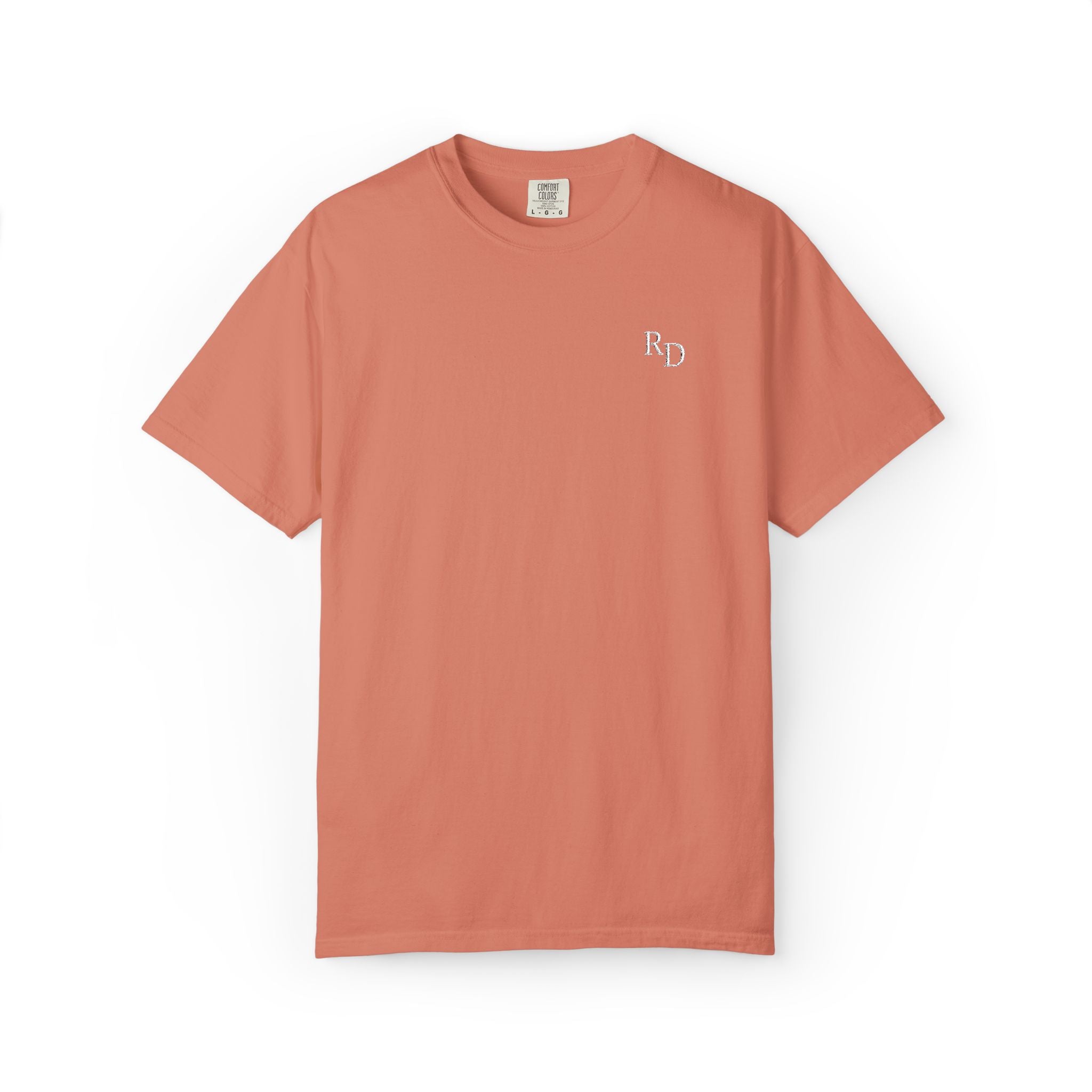 102 - Embroidered RD Logo T-Shirt — Soft Garment-Dyed Casual Tee