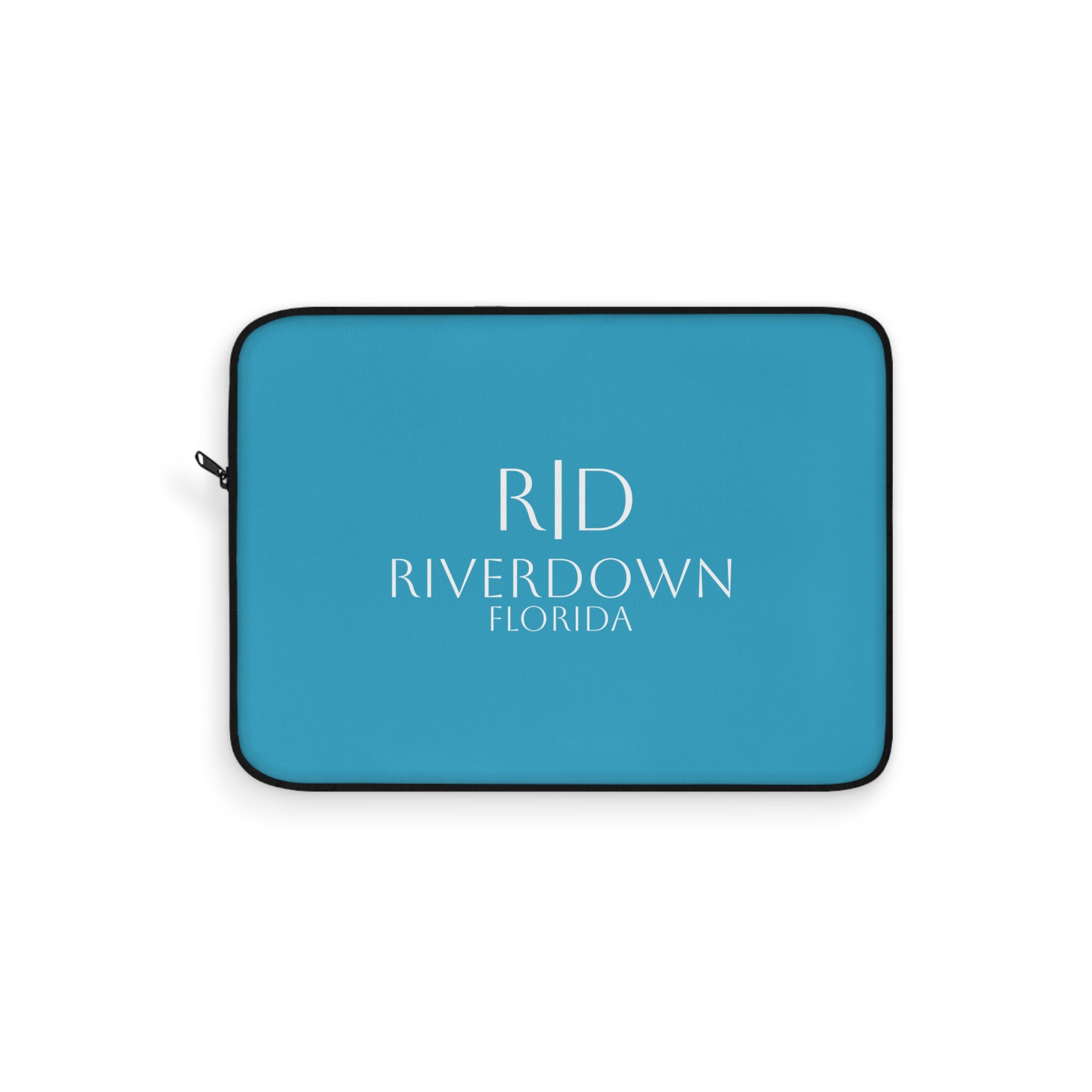 925 - Laptop Sleeve — Teal Monogram Tech Sleeve