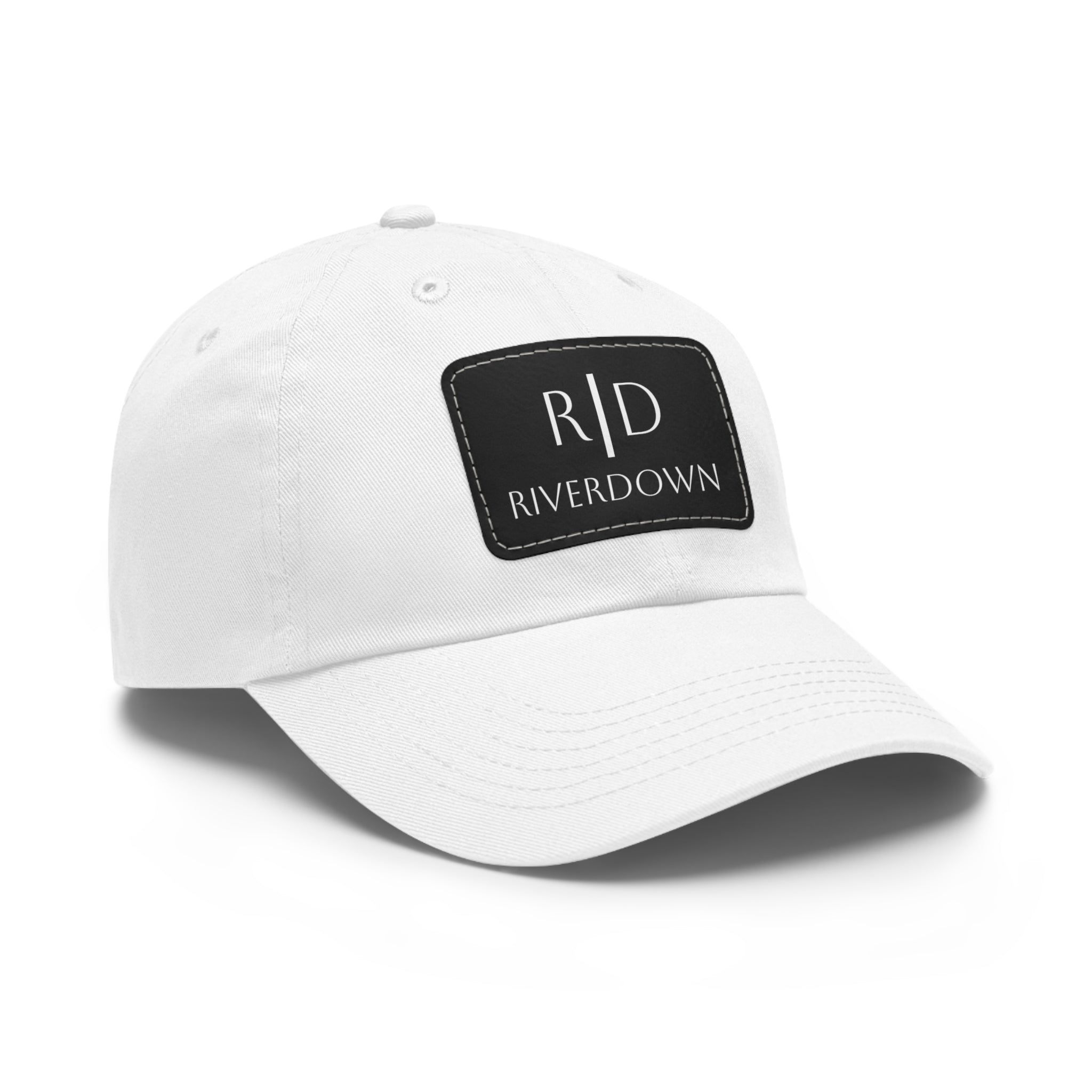 92 - Dad Hat with Leather Patch Multi Color (Rectangle)