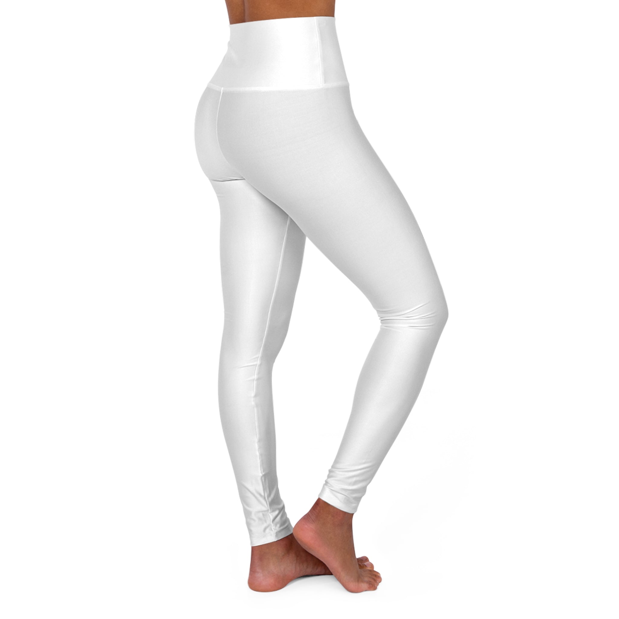 62 - Pants Yoga White Cap High-Waist Yoga Leggings — Minimal Activewear with Subtle 'RID' Accent