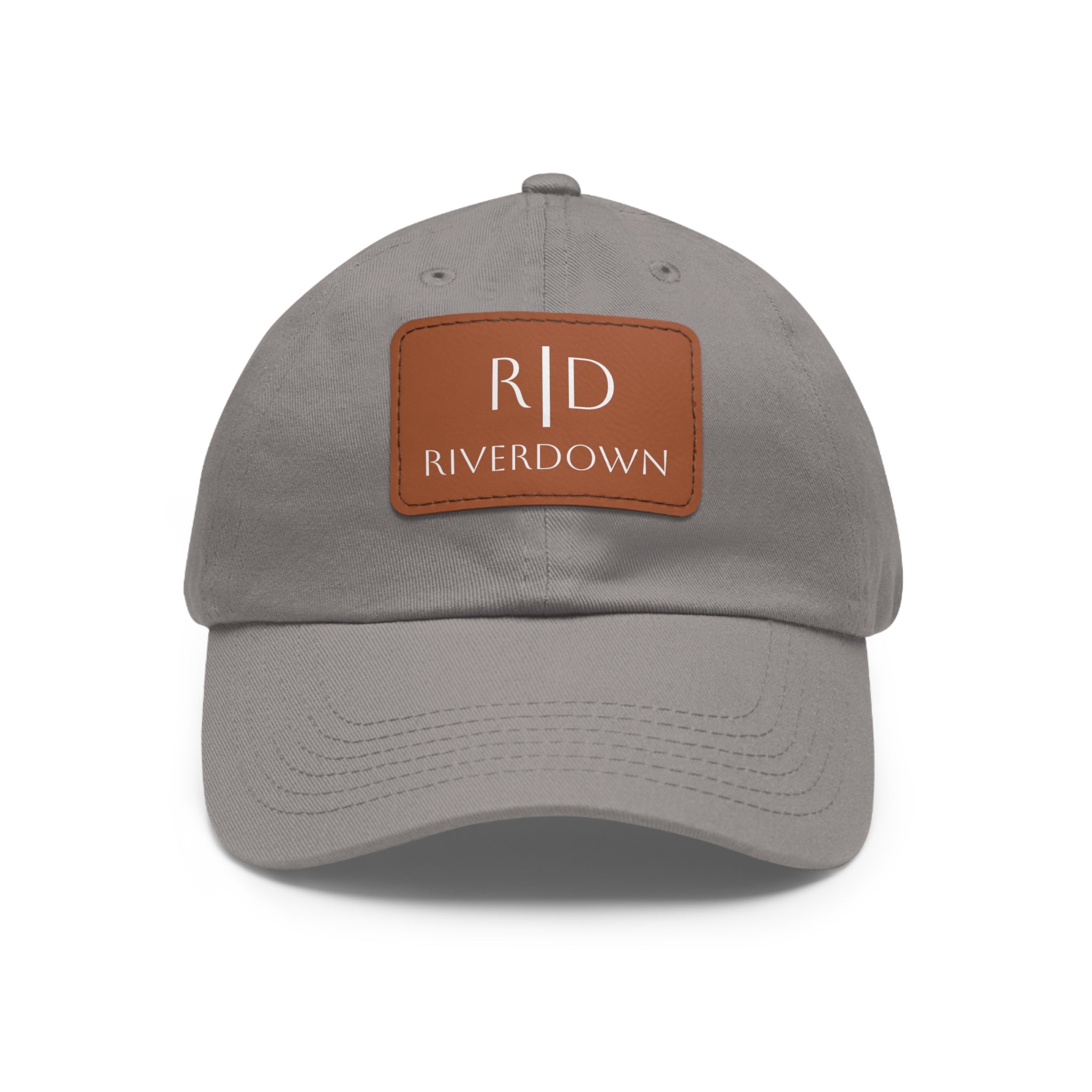 92 - Dad Hat with Leather Patch Multi Color (Rectangle)