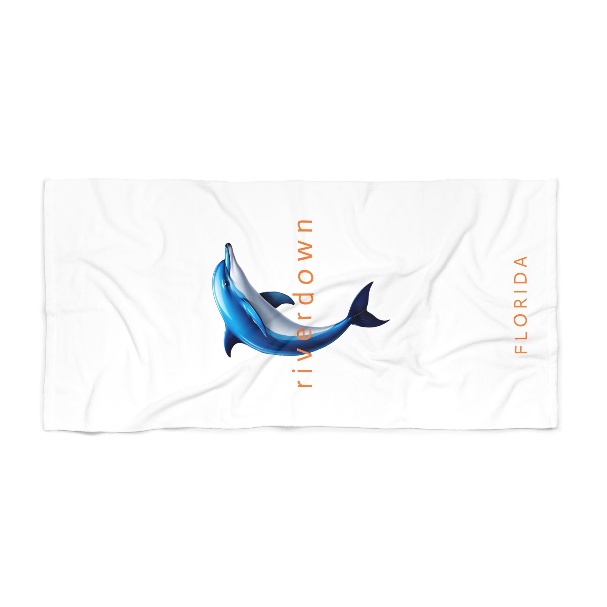 912 - Beach Towel Riverdown — Minimal Logo Cotton Beach Towel