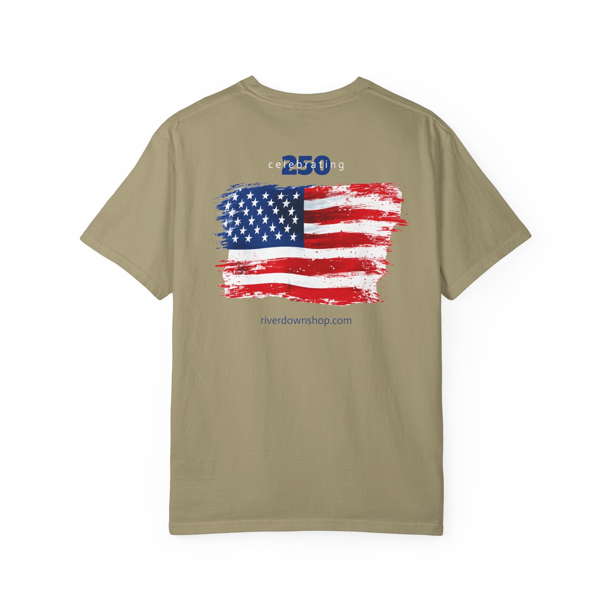 10 - Tee Multi Colors Bradenton USA Flag -  Minimalist Initials T-Shirt
