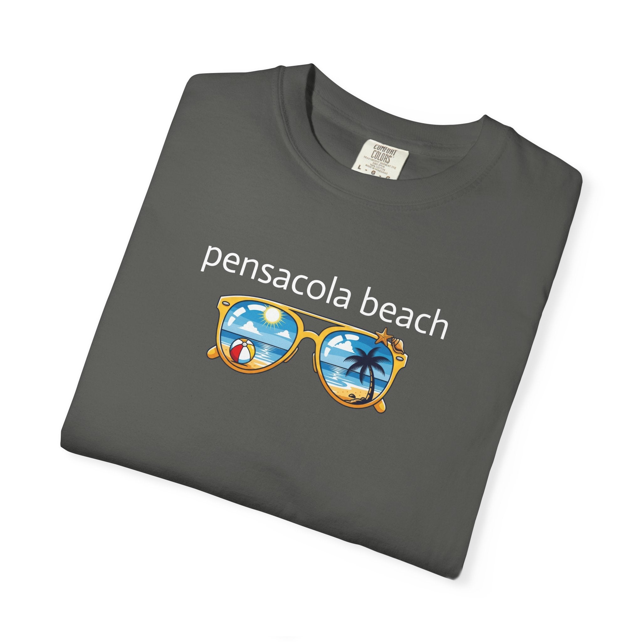 931 - Tee Multi Colors Pensacola Beach Glasses - T-Shirt