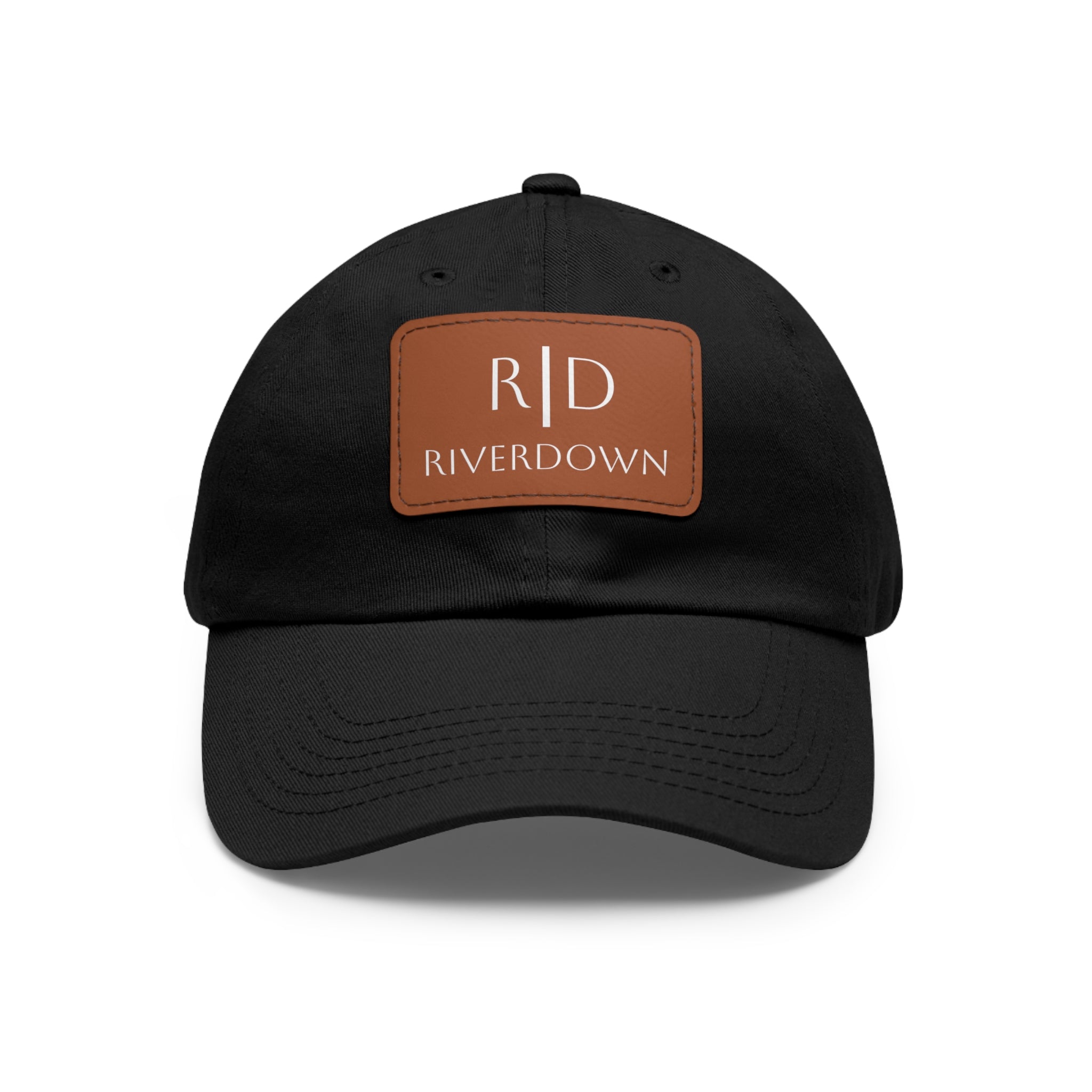 92 - Dad Hat with Leather Patch Multi Color (Rectangle)