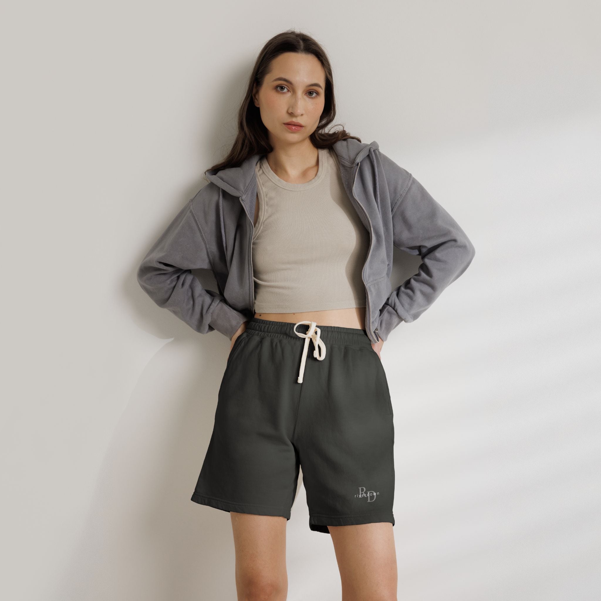 7 - Lightweight Fleece Sweat Shorts — Garment-Dyed Casual Lounge Shorts