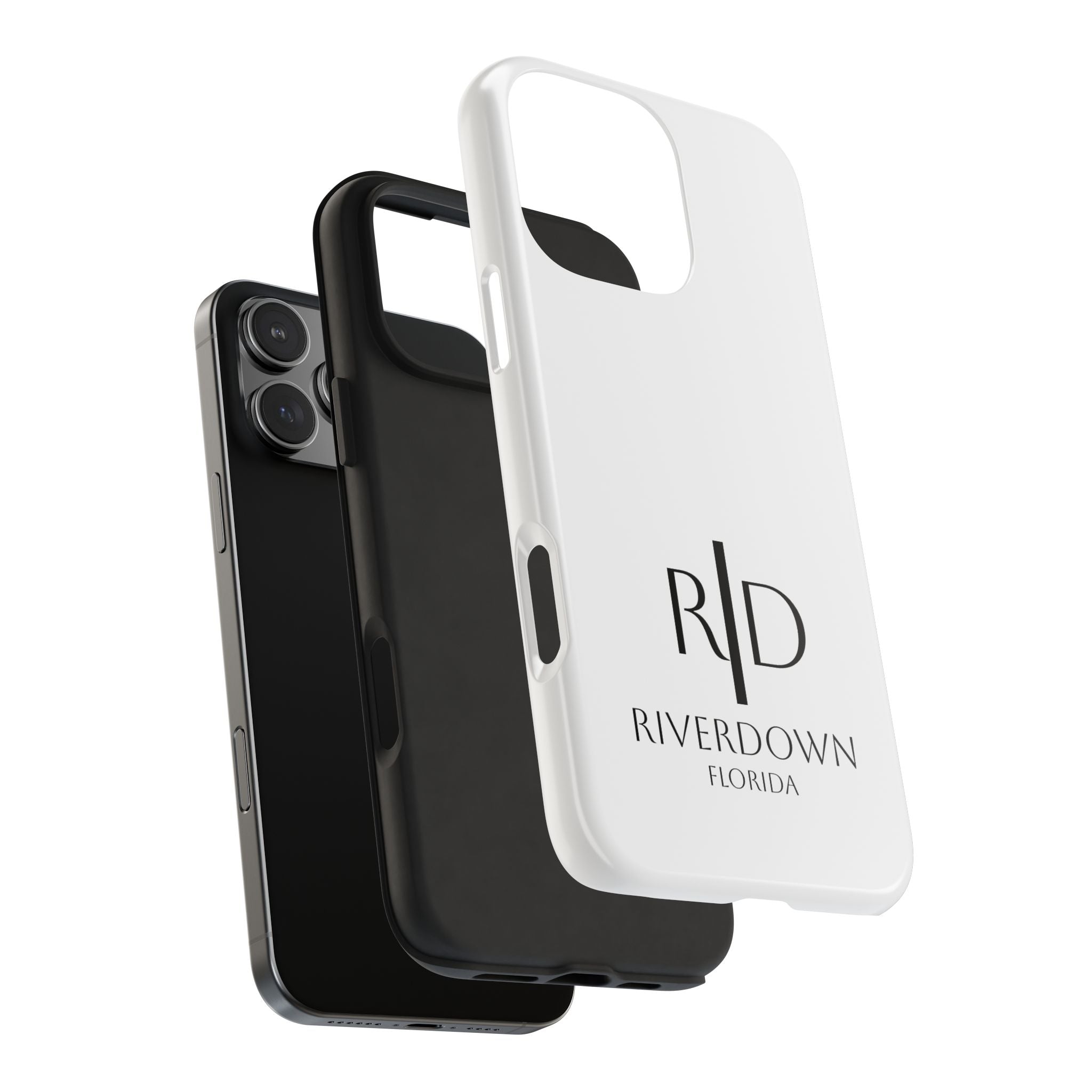 924 - Phone Case White Cap — Durable Protective Phone Cover with Monogram Logo