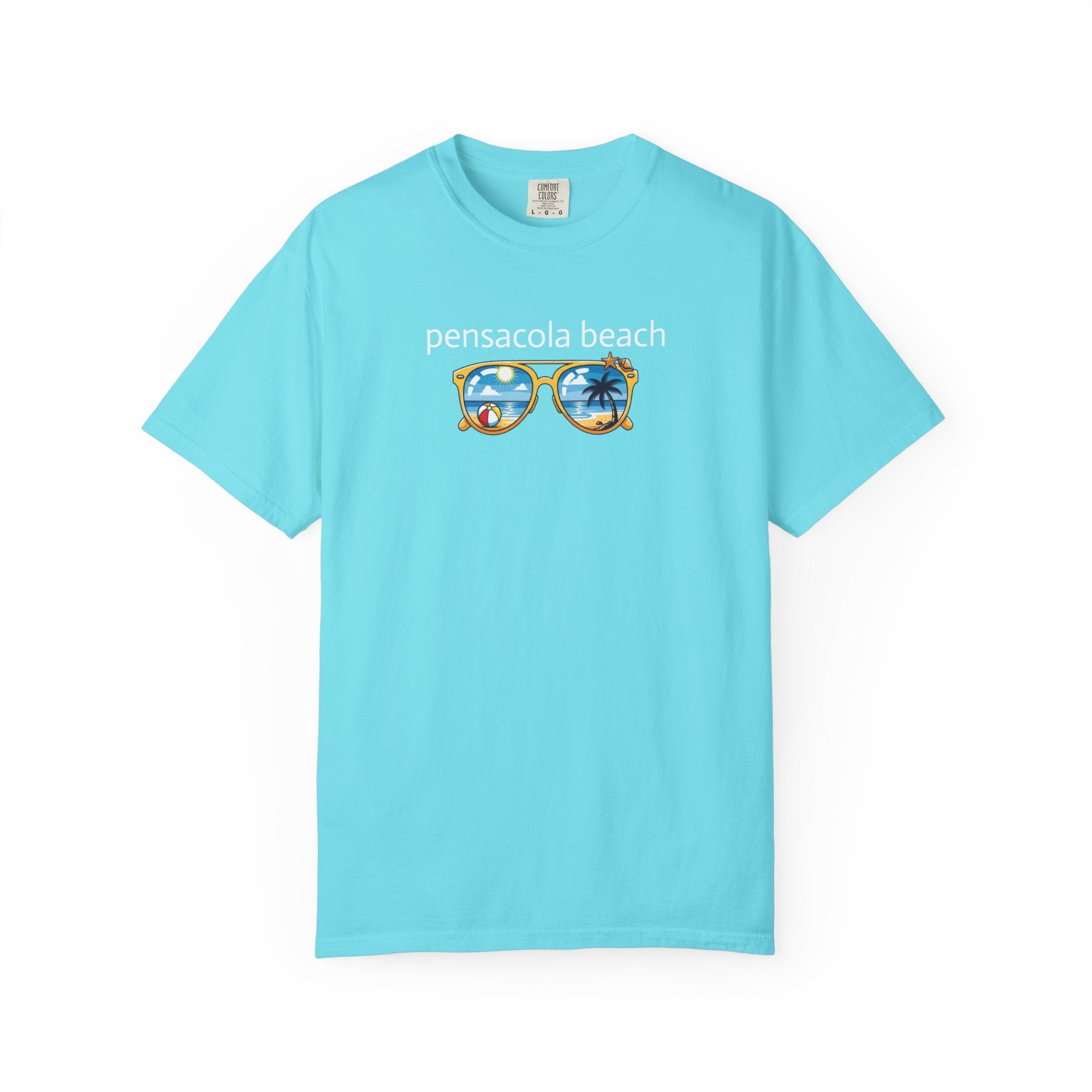 931 - Tee Multi Colors Pensacola Beach Glasses - T-Shirt