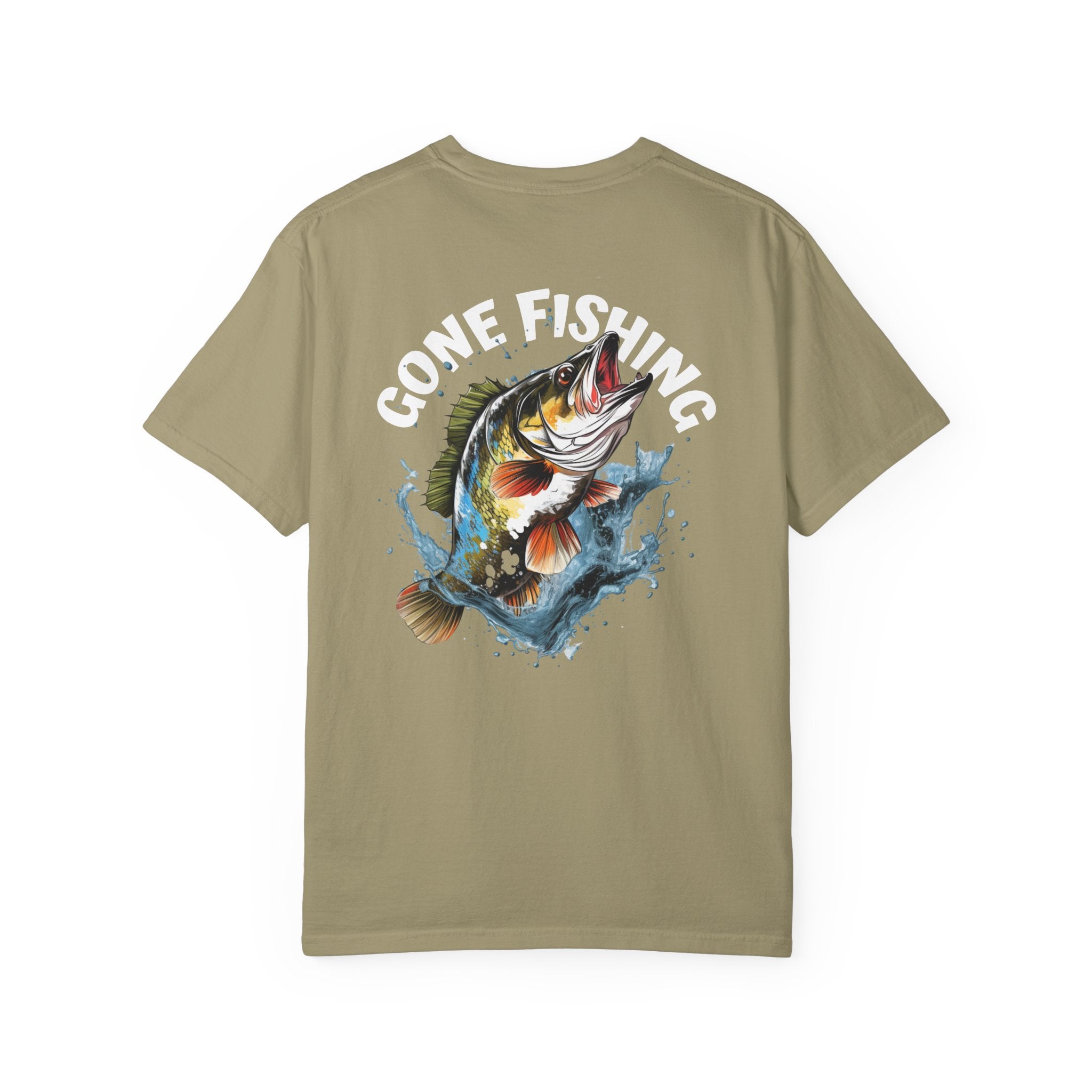 10 - Tee Multi Colors Gone Fishing -  Minimalist Initials T-Shirt