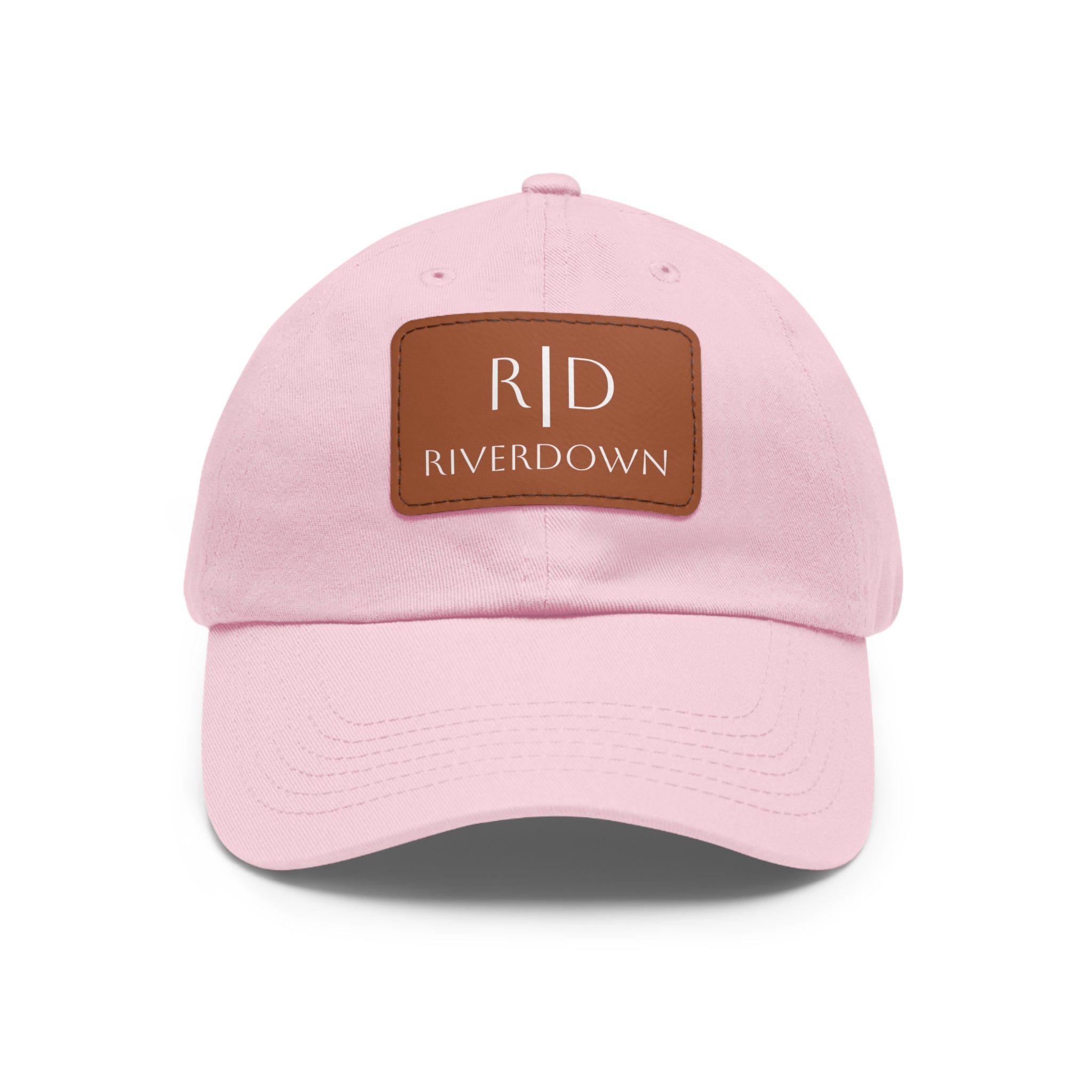 92 - Dad Hat with Leather Patch Multi Color (Rectangle)