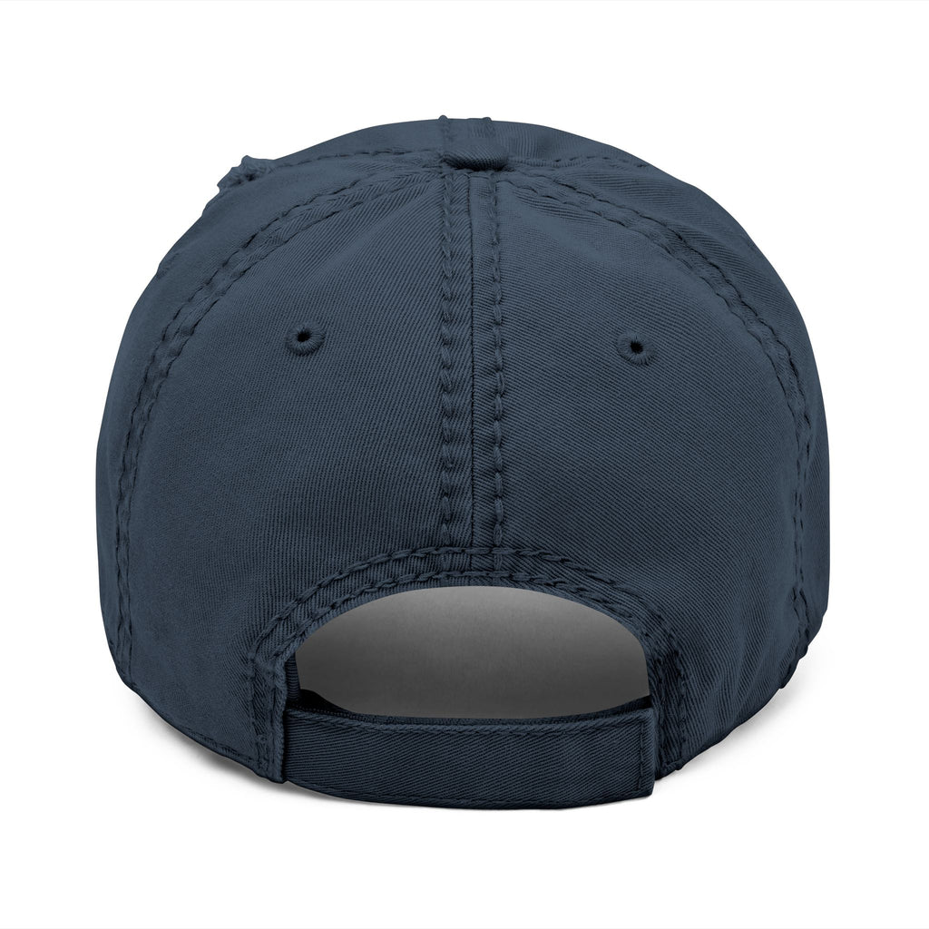 92 - Riverdown Feet Embroidered Distressed Dad Hat - Embroidered Vintage Beach Cap