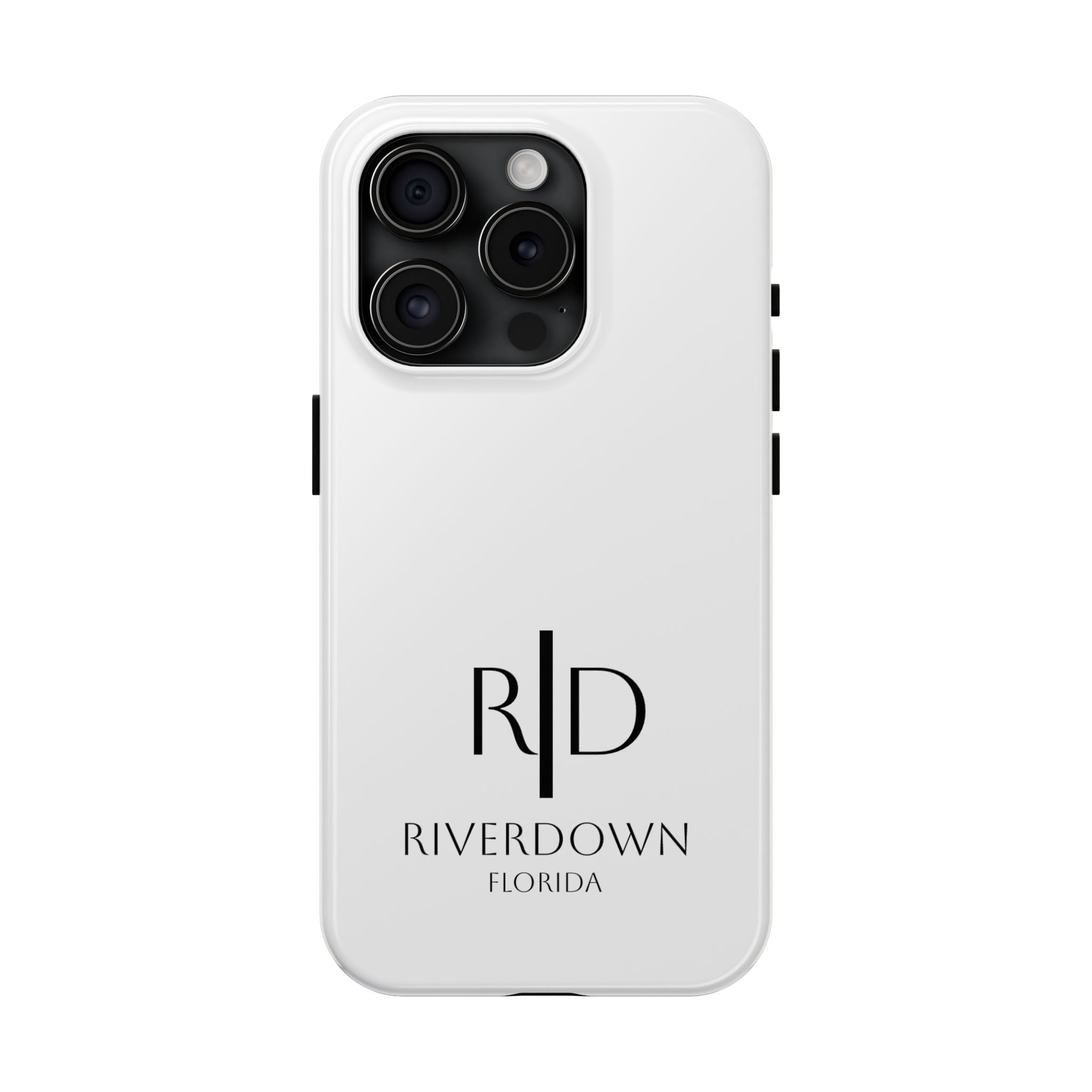 924 - Phone Case White Cap — Durable Protective Phone Cover with Monogram Logo