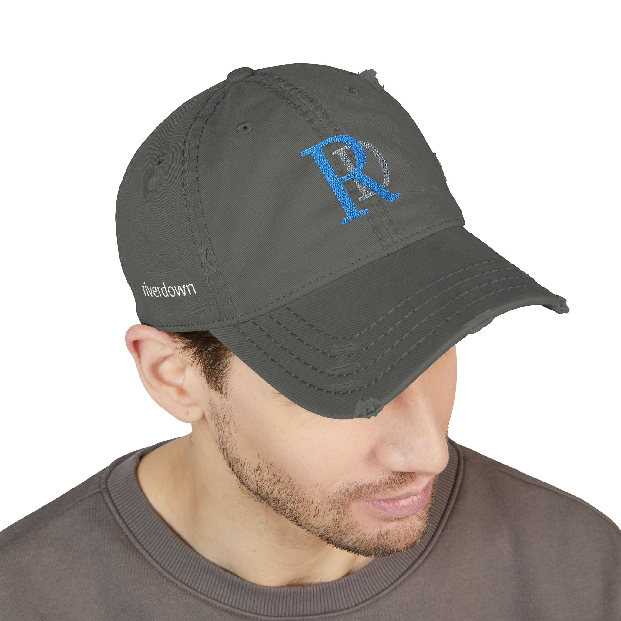 920 - Hat Multi Colors RD Distressed Embroidered 'Riverdown' Dad Hat – Vintage Washed Baseball Cap