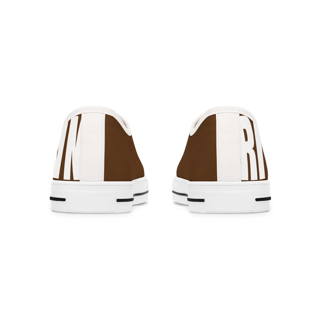 81 - Women’s Brown Low Top Sneakers — Canvas Shoes