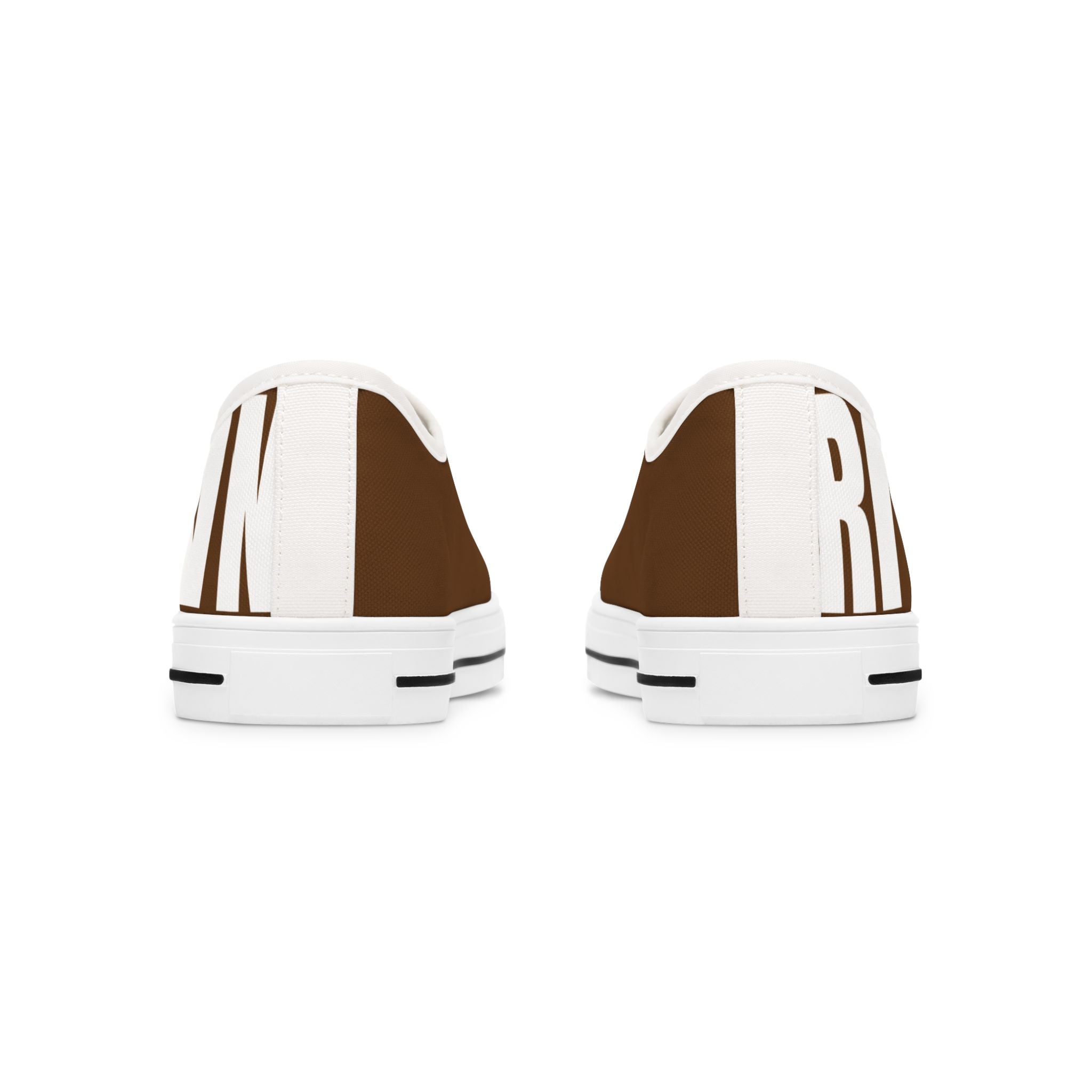 81 - Women’s Brown Low Top Sneakers — Canvas Shoes