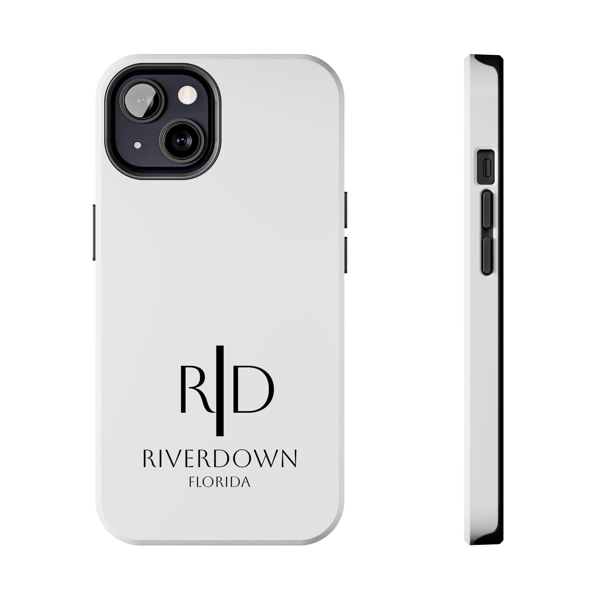 924 - Phone Case White Cap — Durable Protective Phone Cover with Monogram Logo