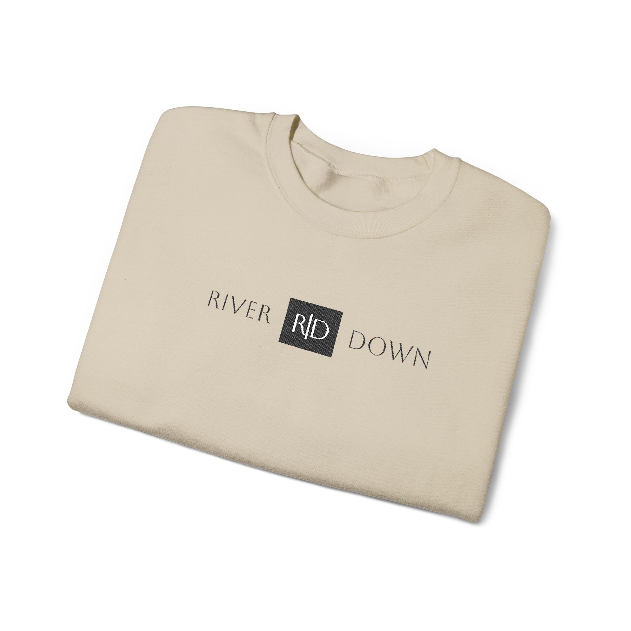 3 - Sweatshirt Embroidered Square RD Minimal Graphic Crewneck Sweatshirt — Small Black Patch Logo