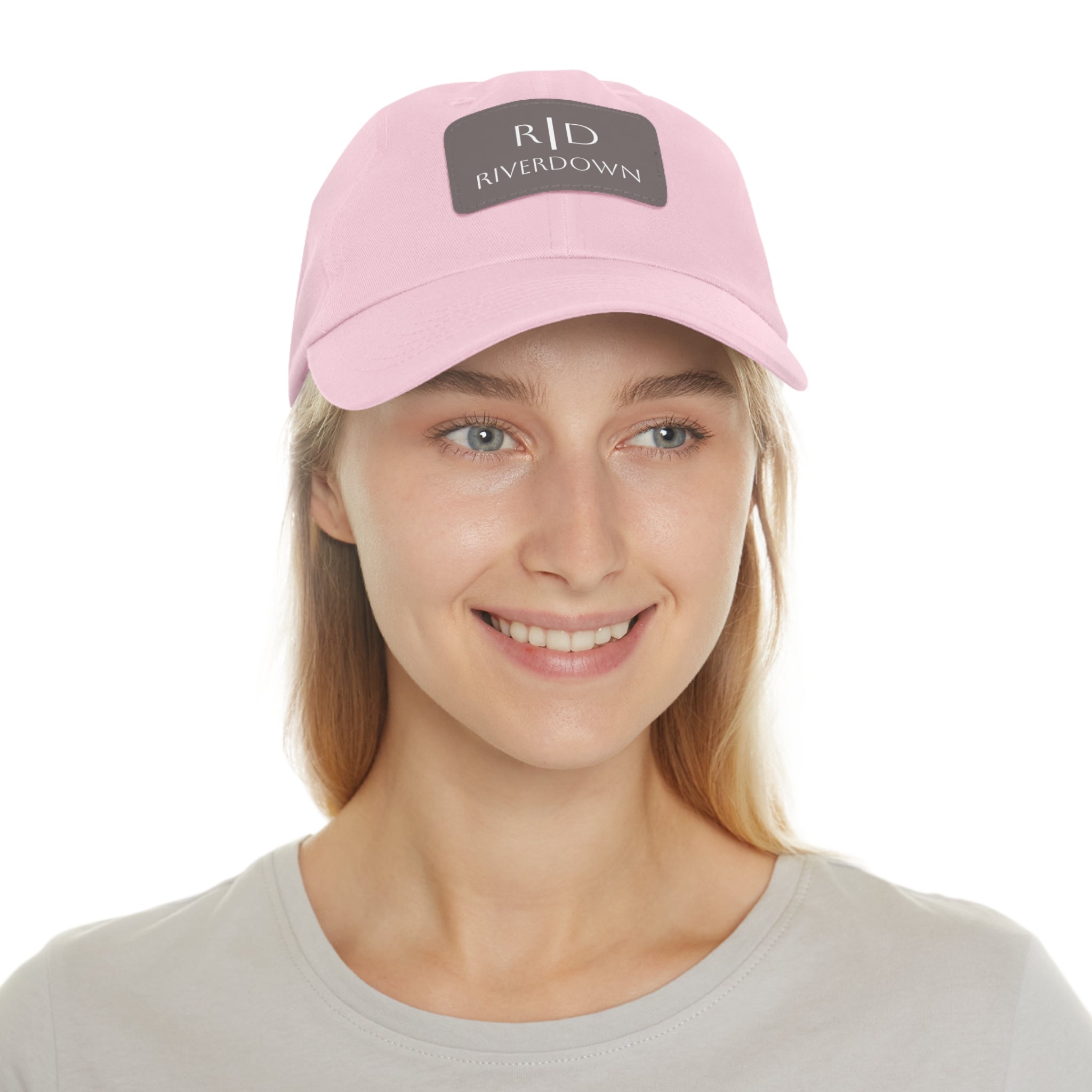 92 - Dad Hat with Leather Patch Multi Color (Rectangle)