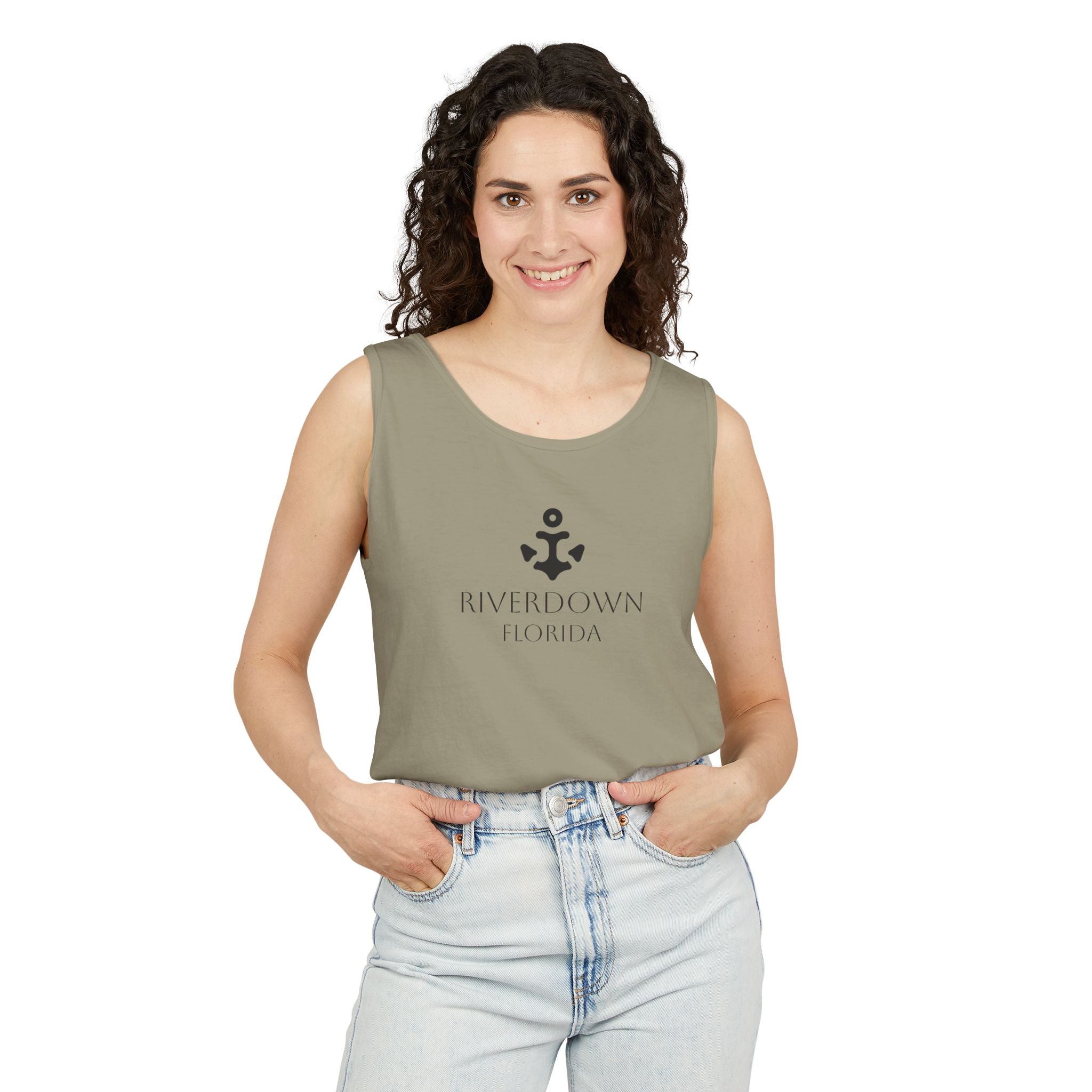 14 - Tank Top Multi Colors Coral Minimalist 'R|D' Monogram Tank Top — Lightweight Casual Summer Tee