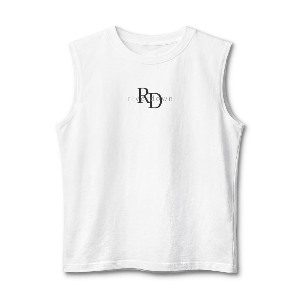 14 - Back to the Beach Muscle Tank — Retro Palm Court Summer Tank Top
