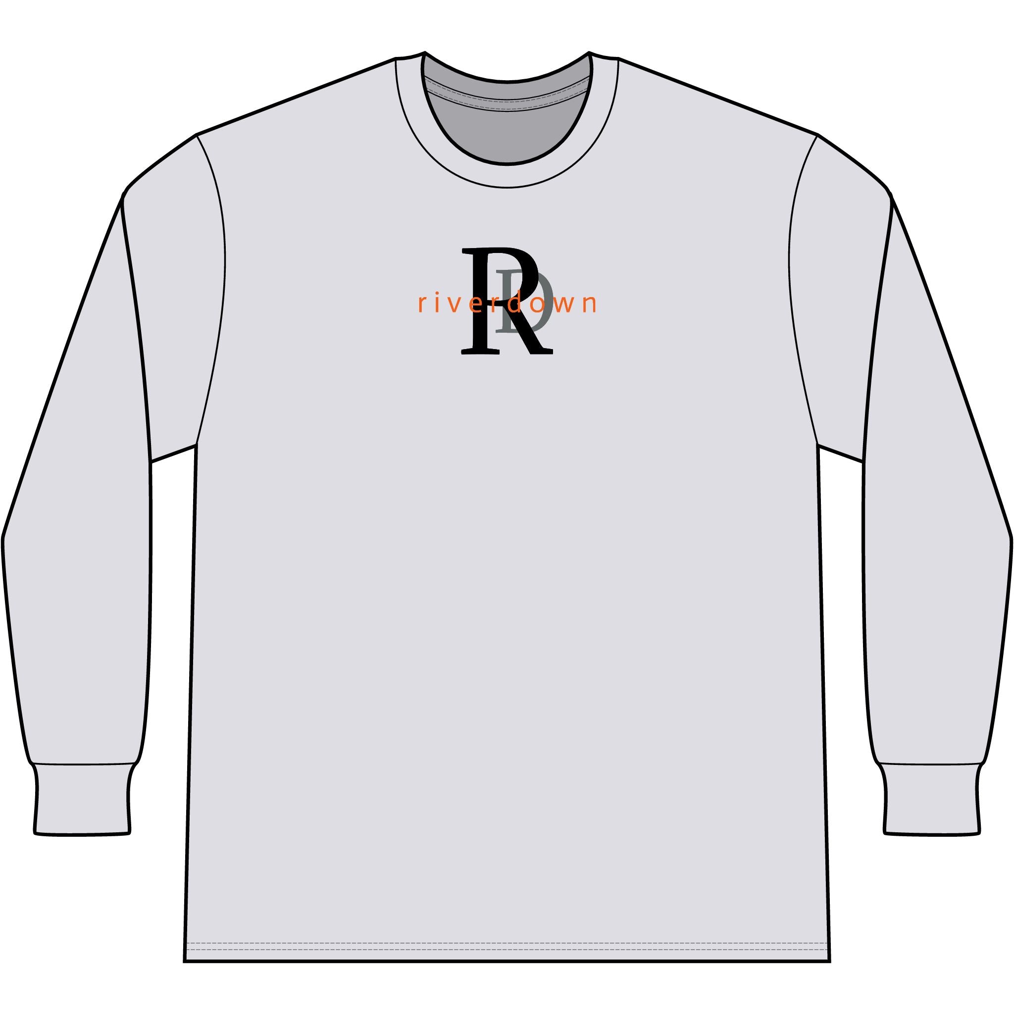 2 - Riverdown Cotton Long Sleeve Tee — Minimal 'R' Logo Chest Shirt