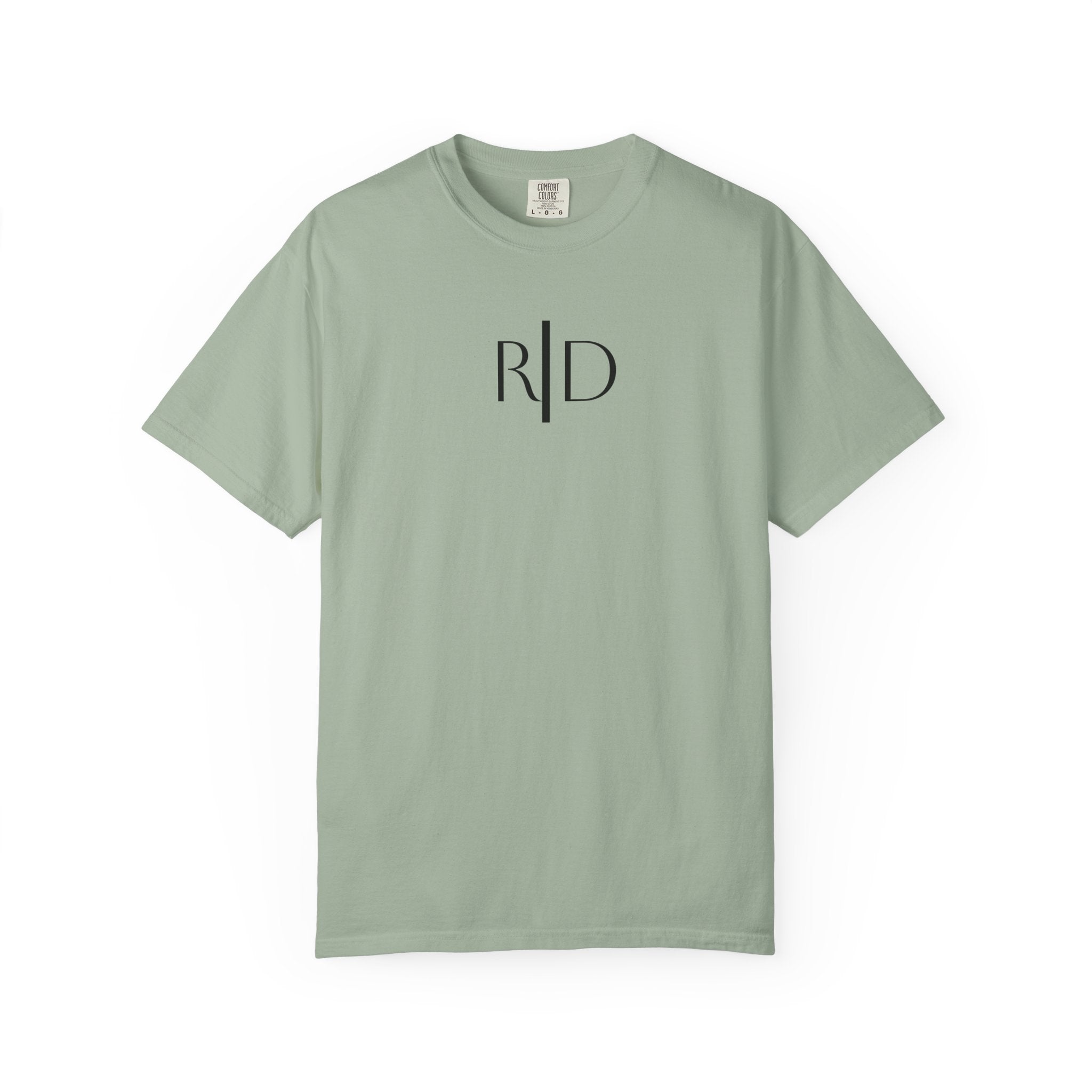 101 - Tee Multi Colors Monogram R|D River Down Shop Classic Tee — Minimalist Initials T-Shirt