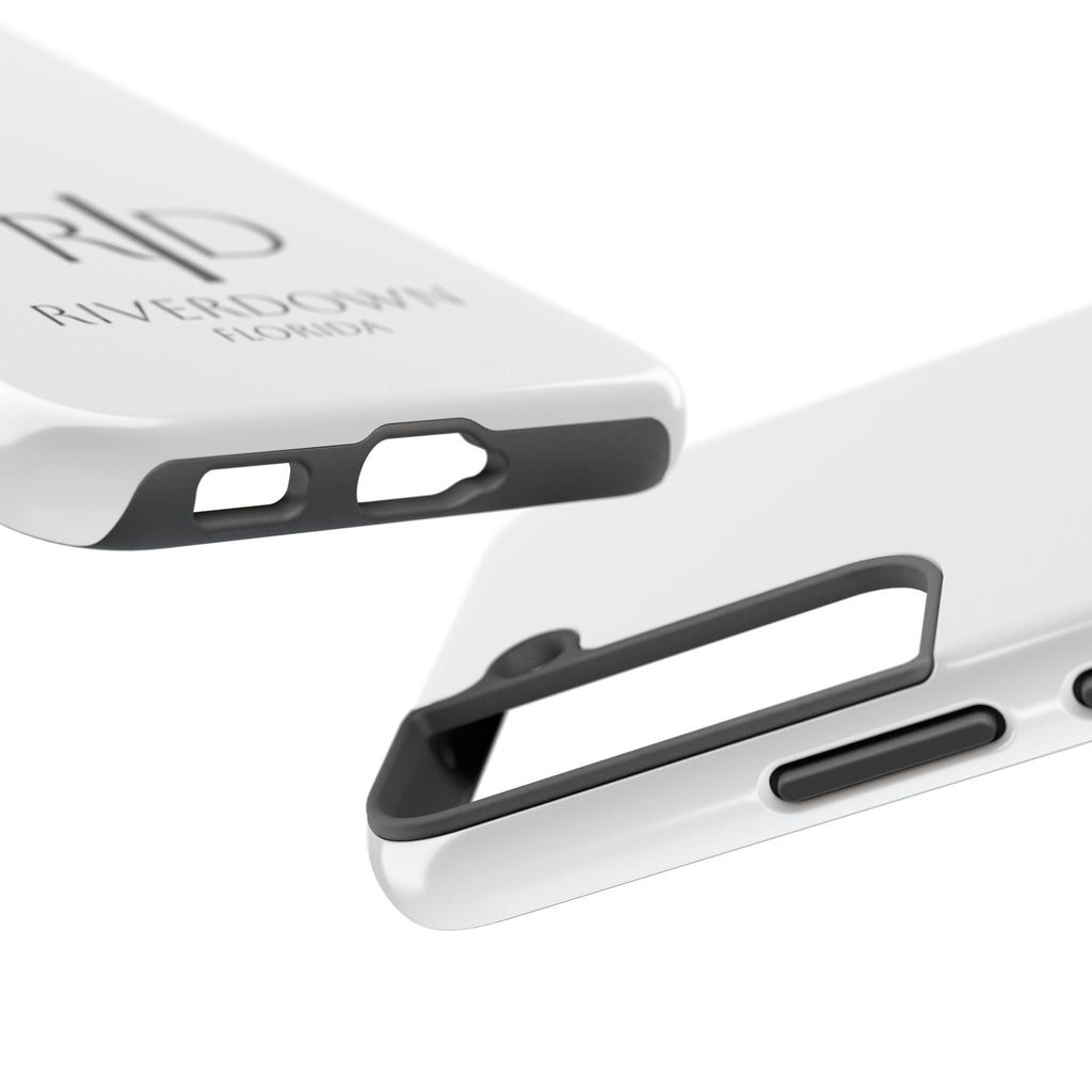 924 - Phone Case White Cap — Durable Protective Phone Cover with Monogram Logo