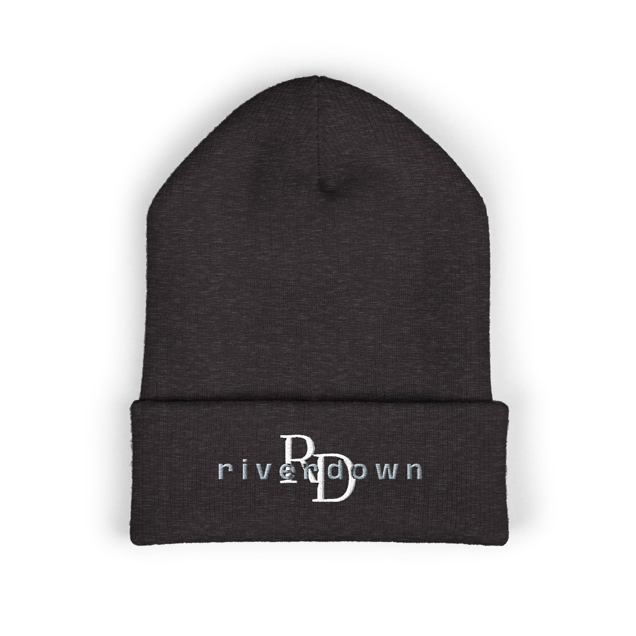 92 - RD Embroidered Cuffed Beanie — Classic Knit Hat, Bold Yellow