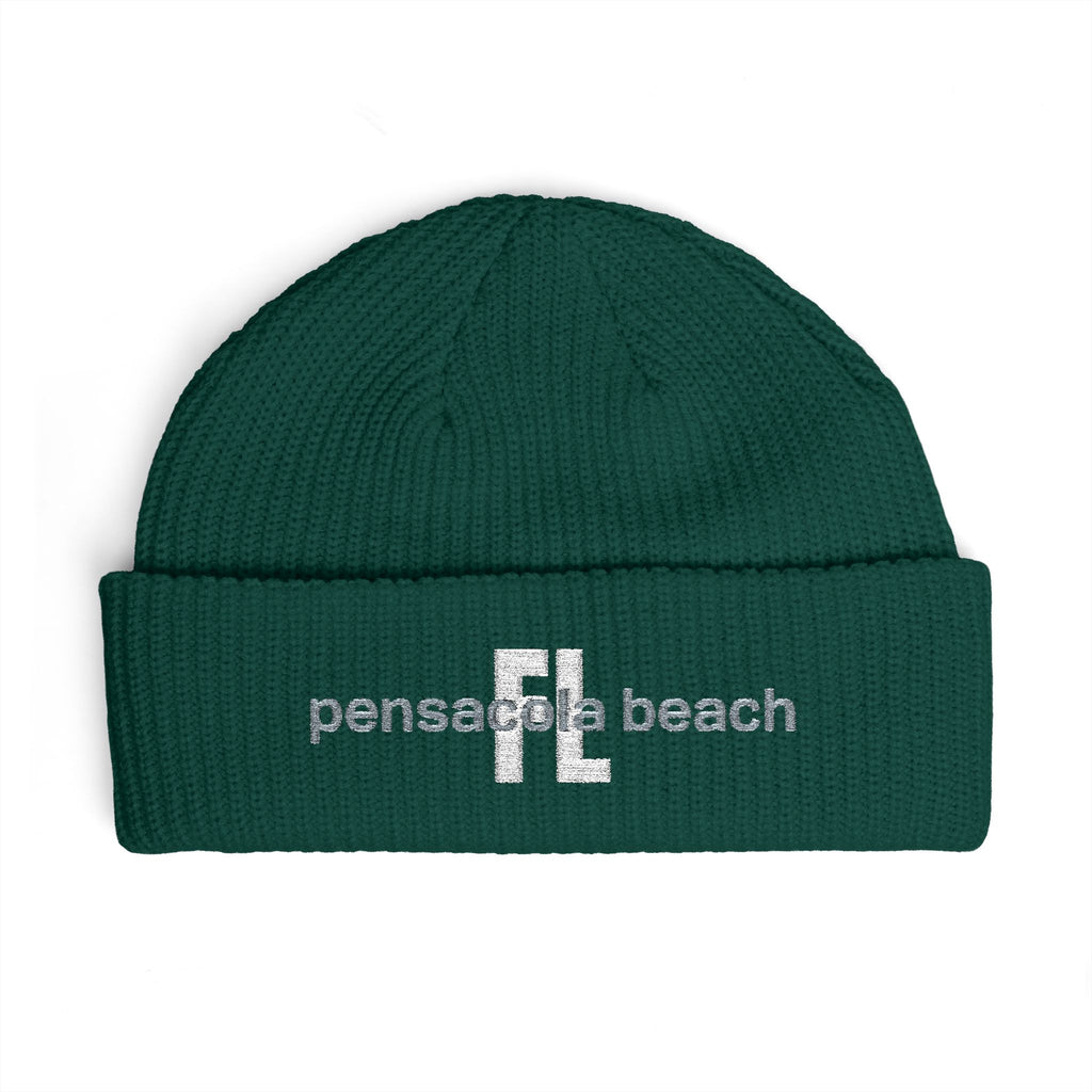 935 - Pensacola Beach Cuff Beanie Embroidered Streetwear Knit Cap