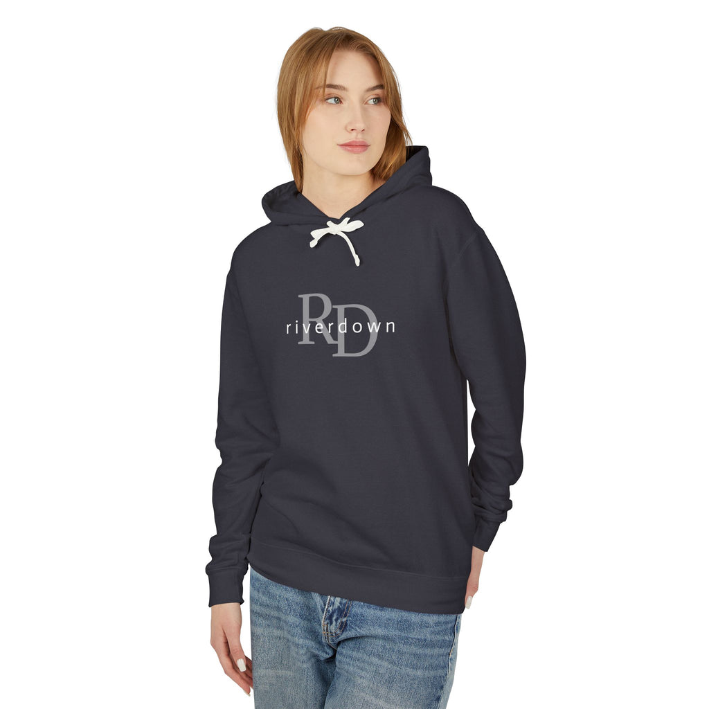 4 - Hoodie Multi Colors Collegiate Logo Hoodie — Lightweight Pastel Blue Sweatshirt