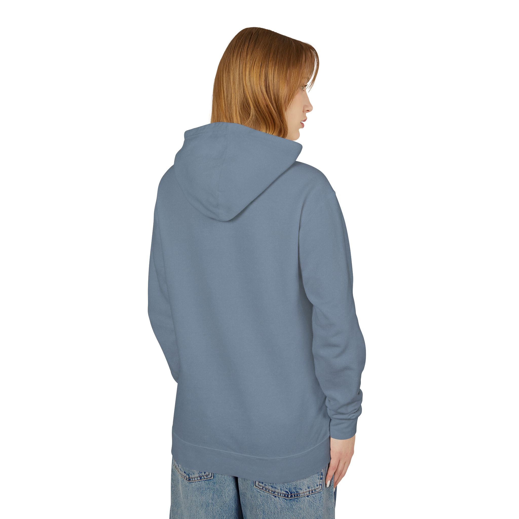 4 - Hoodie Multi Colors Collegiate Logo Hoodie — Lightweight Pastel Blue Sweatshirt